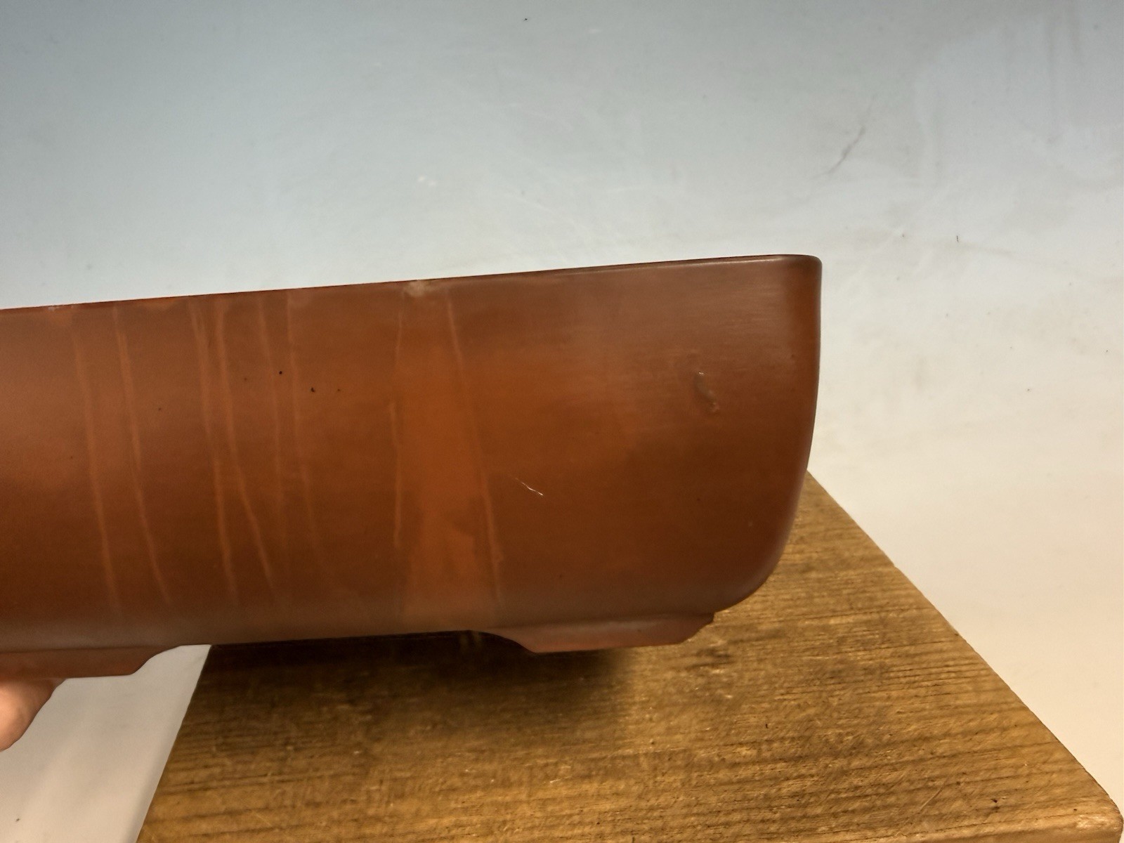 Unknown Japanese Tokoname Bonsai Tree Pot 10” Old Piece! Deep Shape