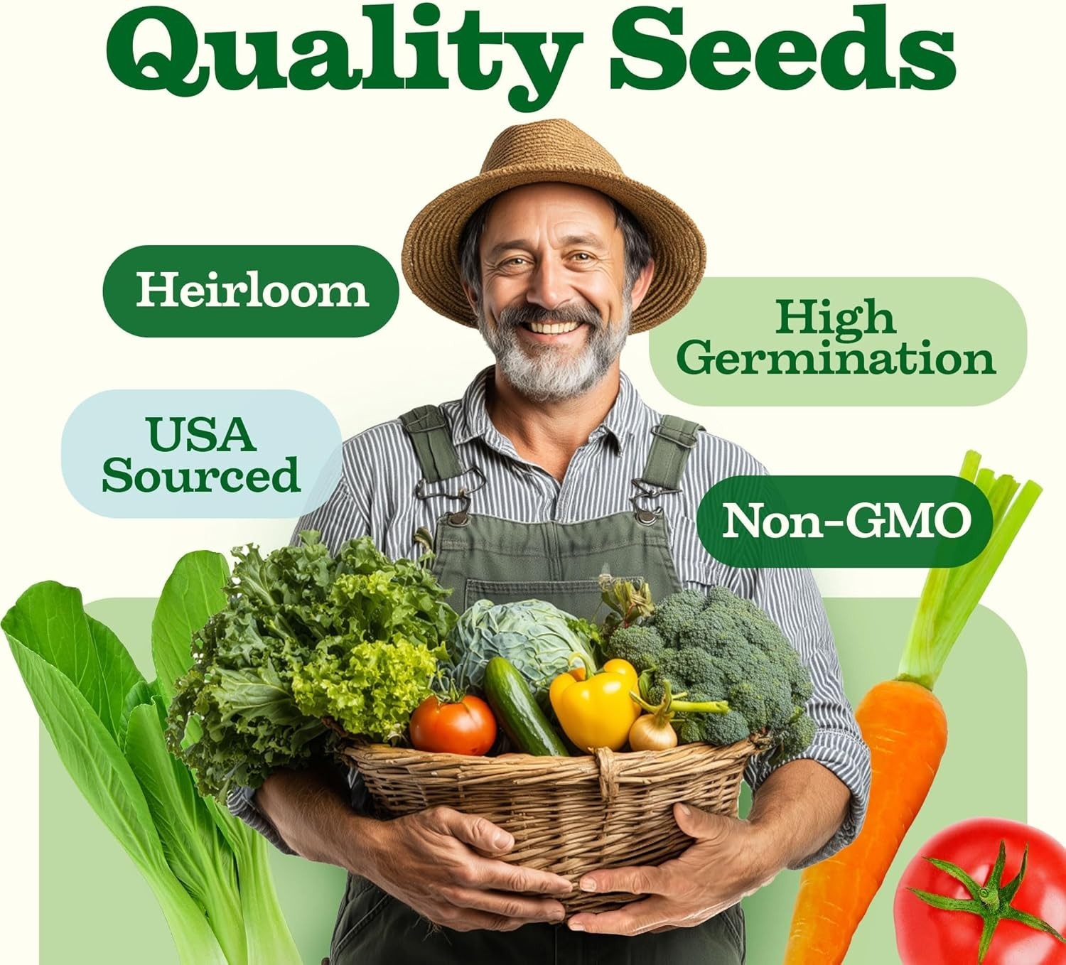 Complete 32-Pack Heirloom Seeds: 16,000+ Quality Seeds for -Round Harvesting
