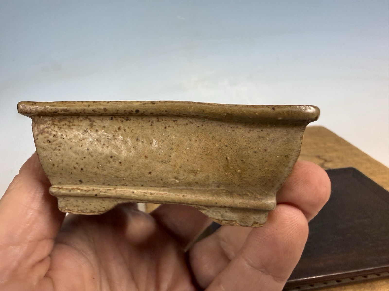 Japanese Unknown Maker Shohin Sized Bonsai Tree Pot 3 1/2” Circa 1989