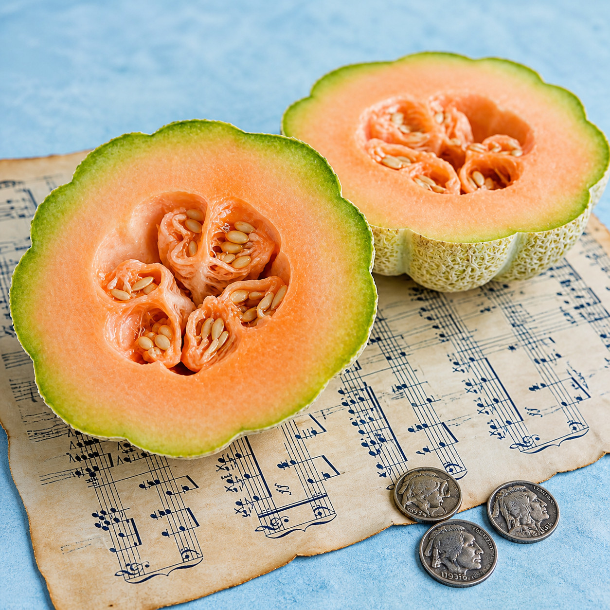 25 JENNY LIND CANTALOUPE SEEDS – FORGOTTEN HEIRLOOM SEEDS – Non GMO USA