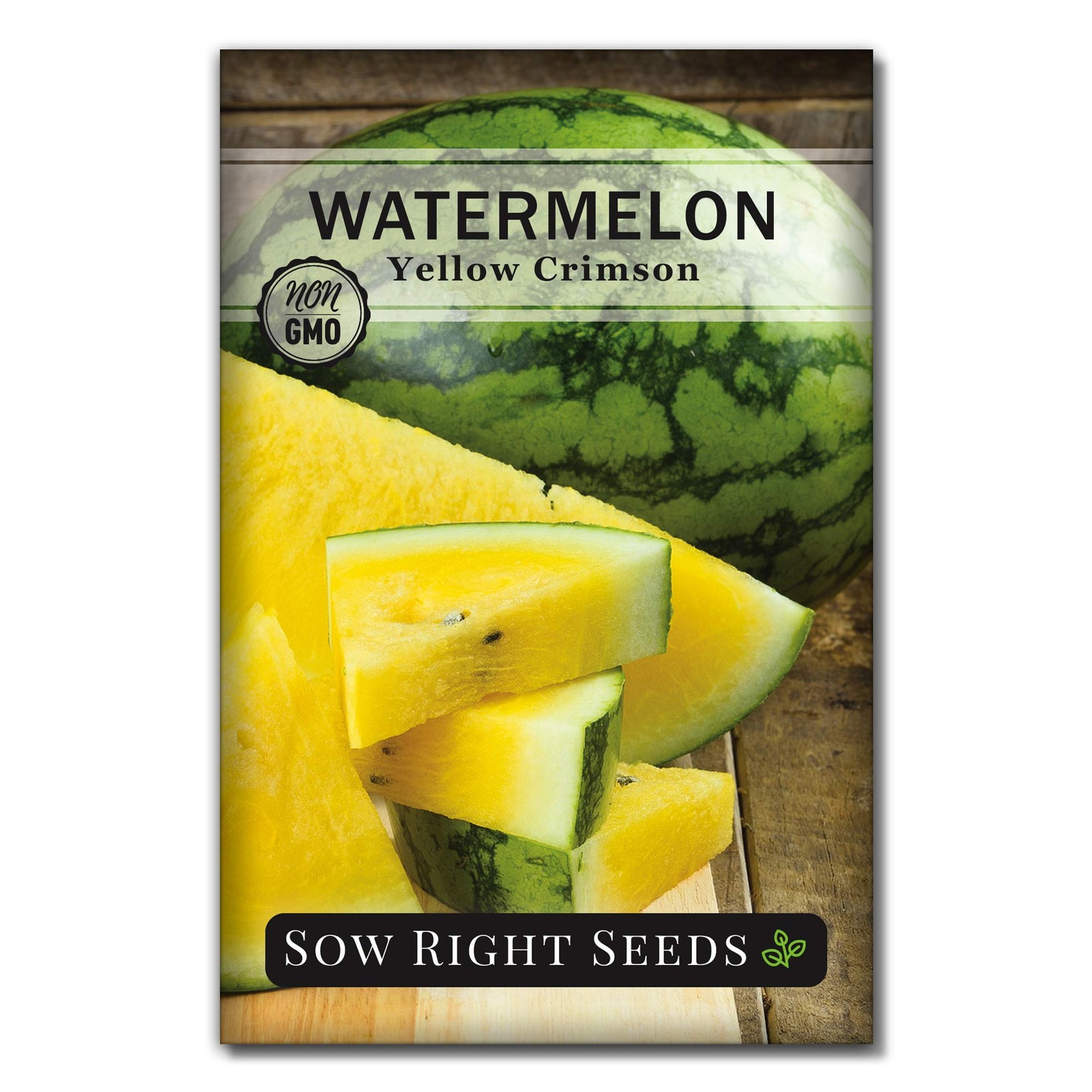 Sow Right Seeds – Yellow Crimson Sweet Watermelon Seed for Planting –