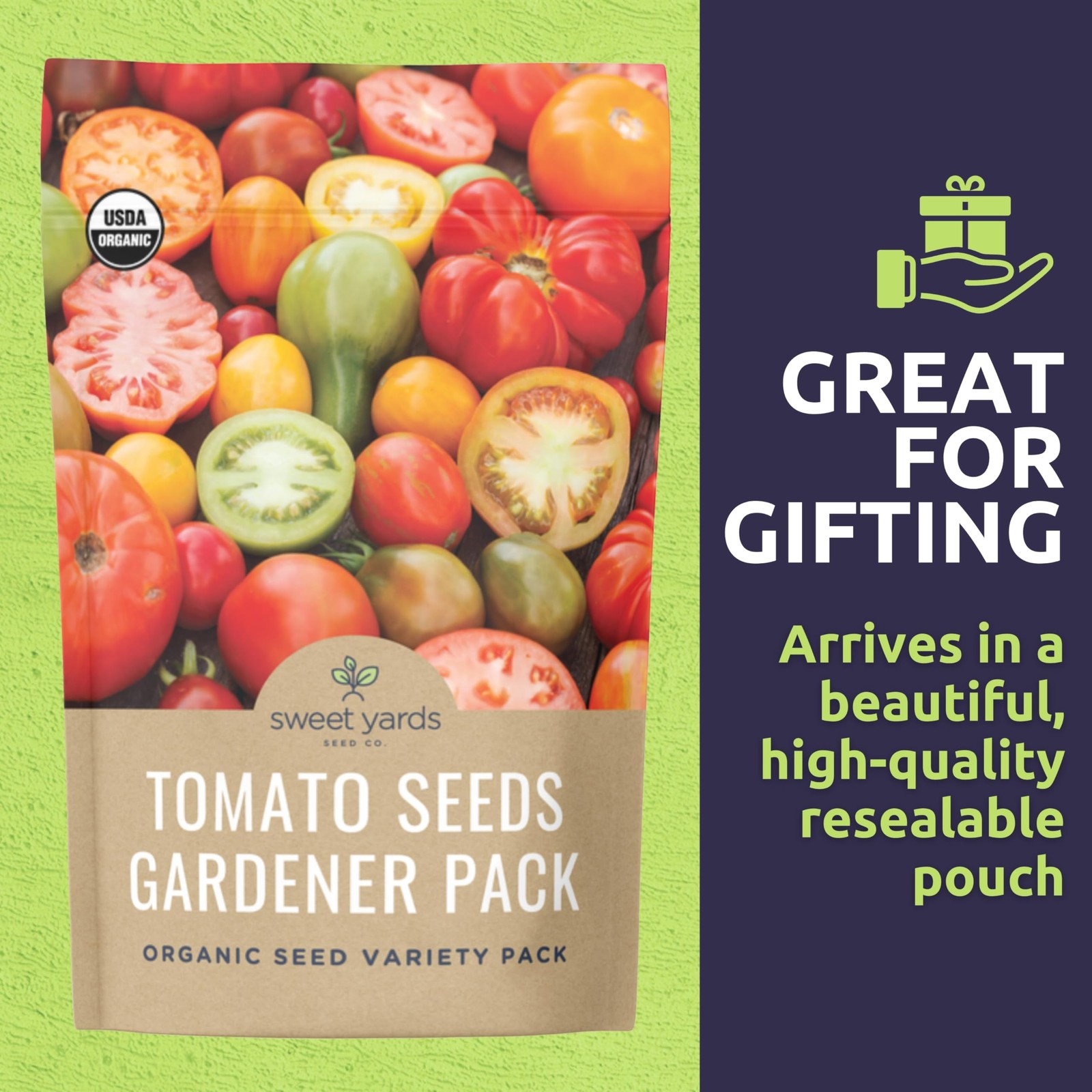 Organic Tomato Seeds Variety Pack – 12 Varieties – Gardener Pack, Black,Green