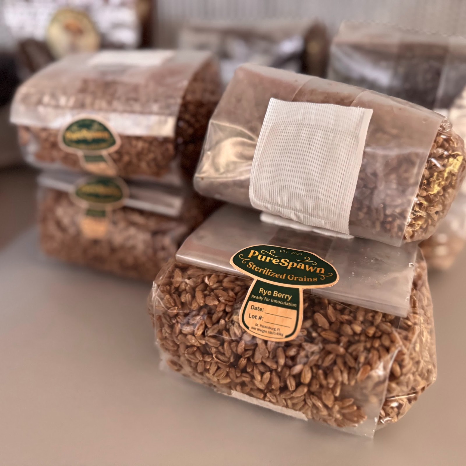 *Flash Sale* Sterilized Grain Bag W Injection Port – 1lb Org Rye Unicorn 4T