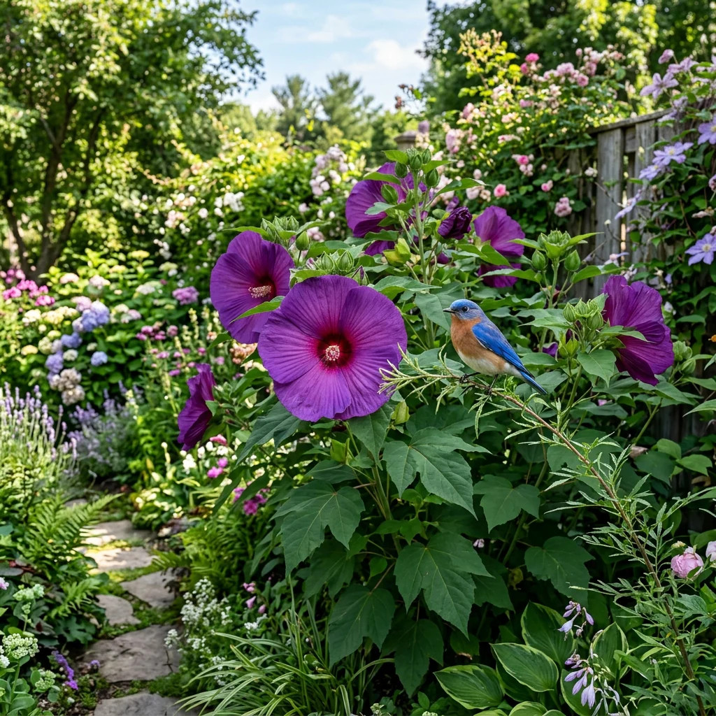 100 Purple Giant Hibiscus Seeds – Beautiful Garden Plants – Easy to Grow
