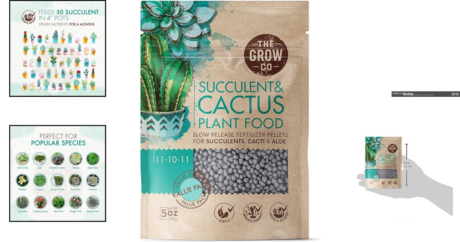 All-Natural 5 oz Succulent & Cactus Fertilizer – Long-Lasting Nutrient Booster