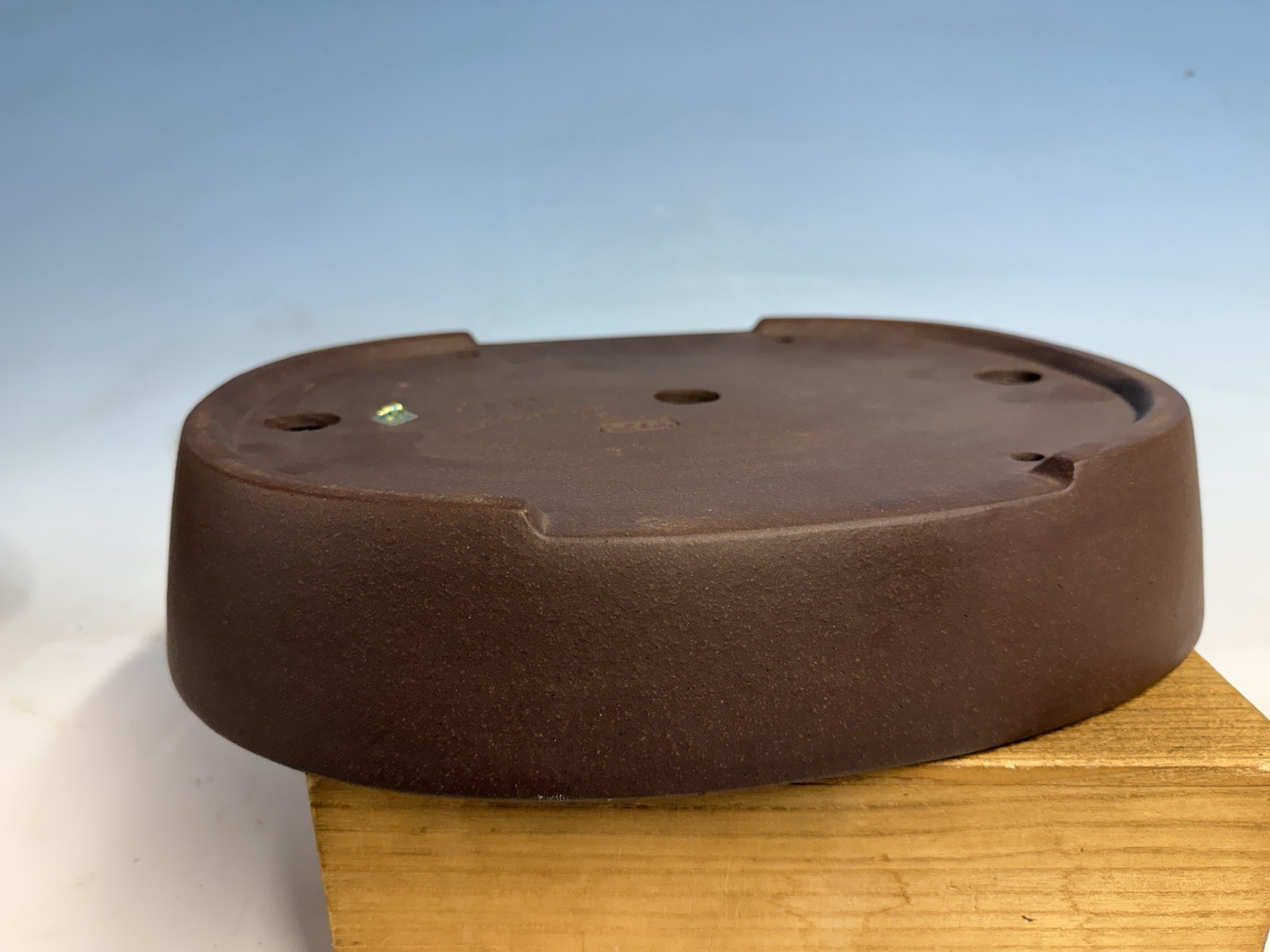 Unglazed Bonsai Tree Tokoname Pot Yamaaki Kiln 14 1/4” Floral Motif