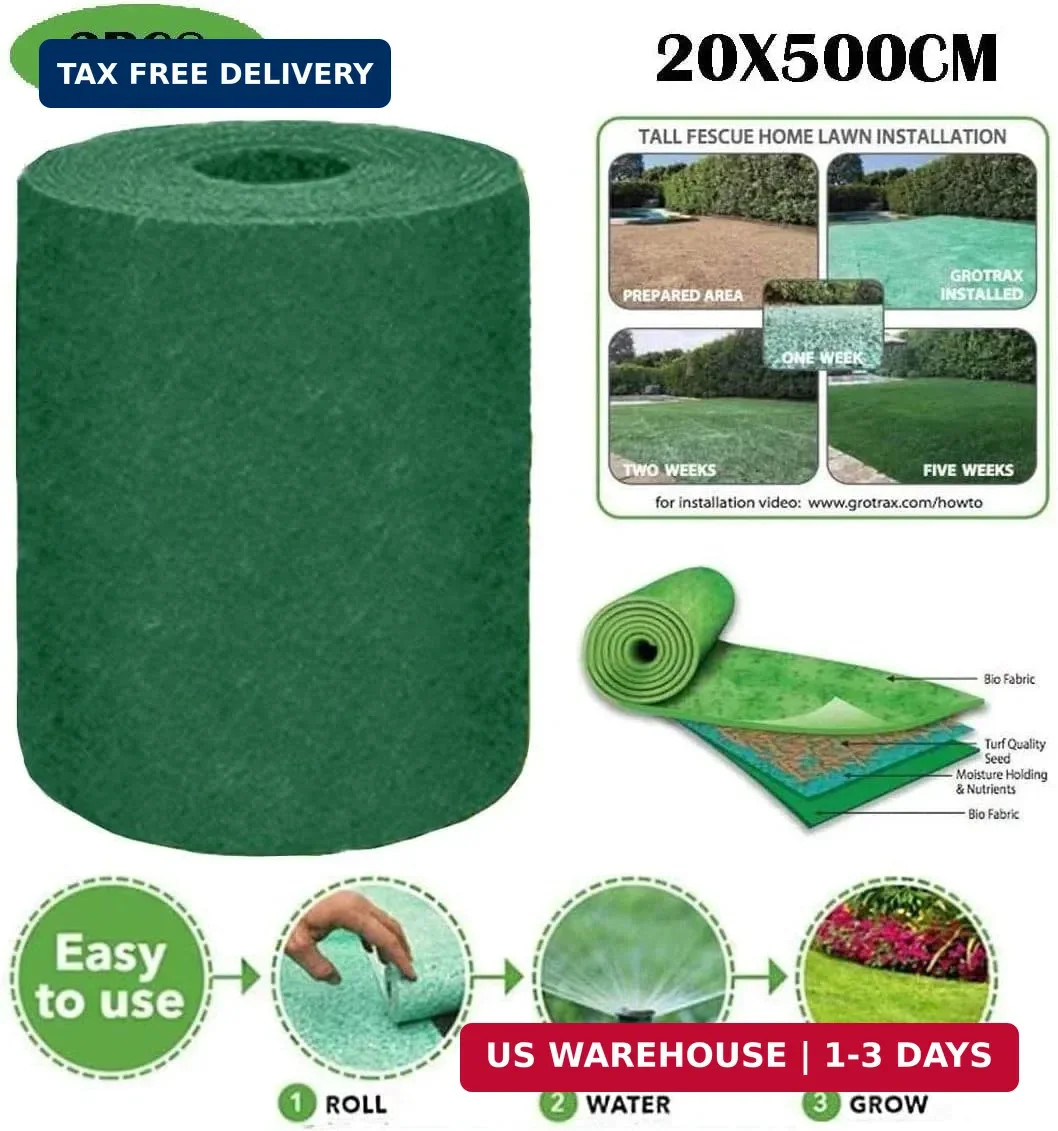 Grass Seed Mat Roll, Biodegradable Lawn Seed Mat,Backyard Plant Growing Grass Se