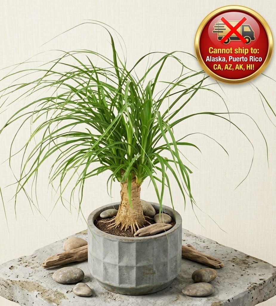 Ponytail Palm Beaucarnea Recurvata Live Plant 6″ Pot Elephant Foot Houseplant