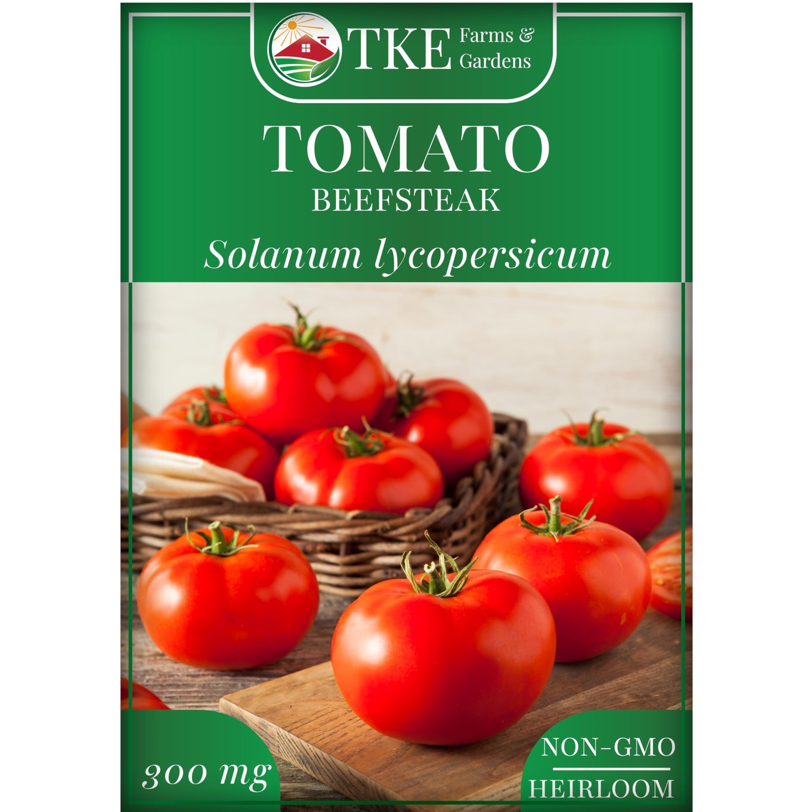 TKE Farms & Gardens – Beefsteak Tomato Seeds for Planting, 75+ Heirloom Red