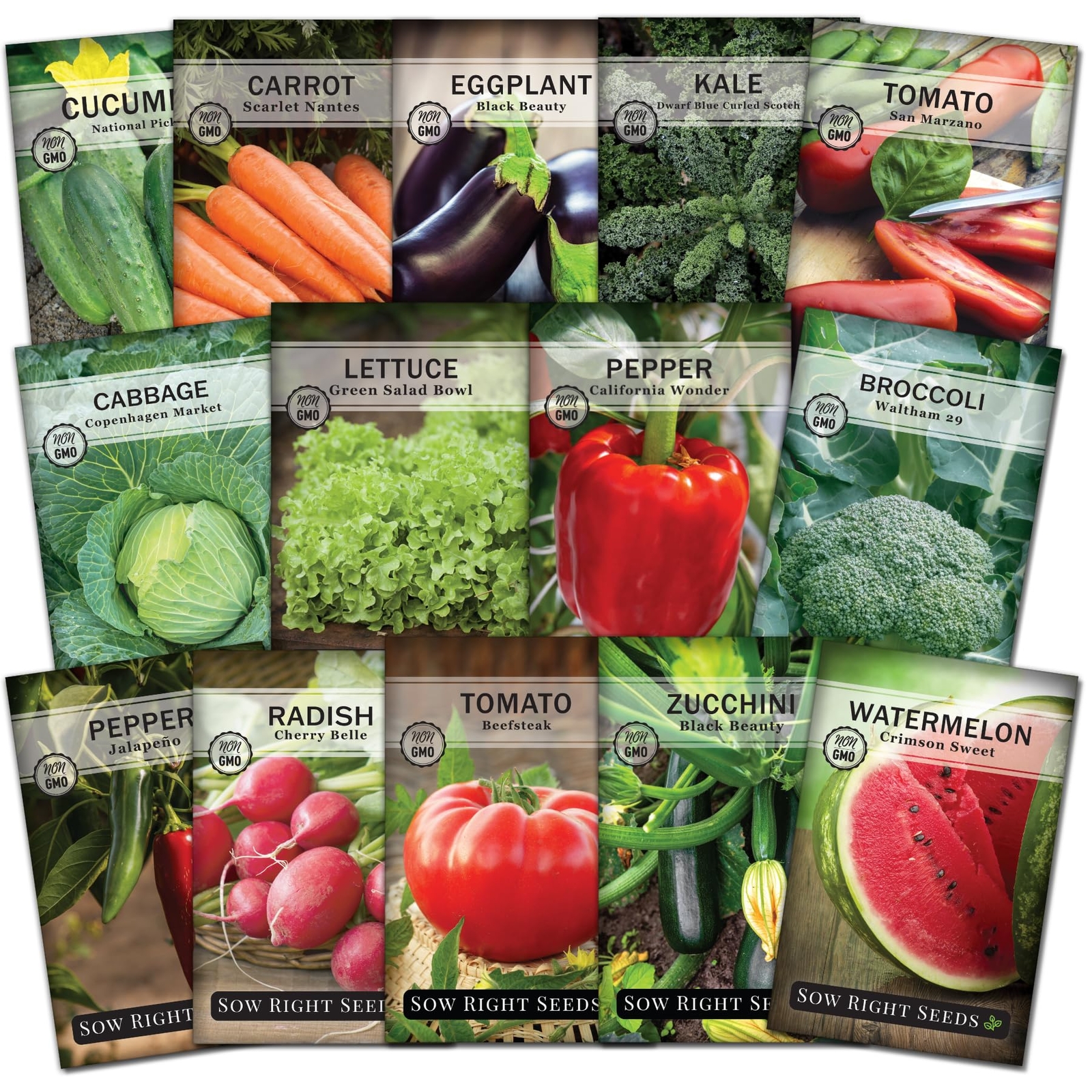 – Classic Vegetable Garden Seed Collection for Planting – Non-GMO Heirloom Br…