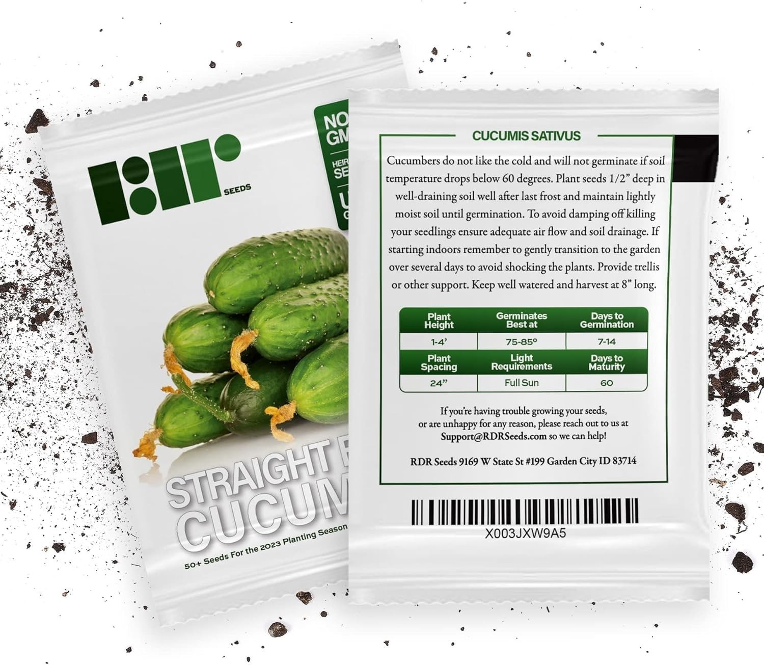 50 Straight Eight Cucumber Seeds – Heirloom Non-GMO Grown Vegetable Seeds fo…