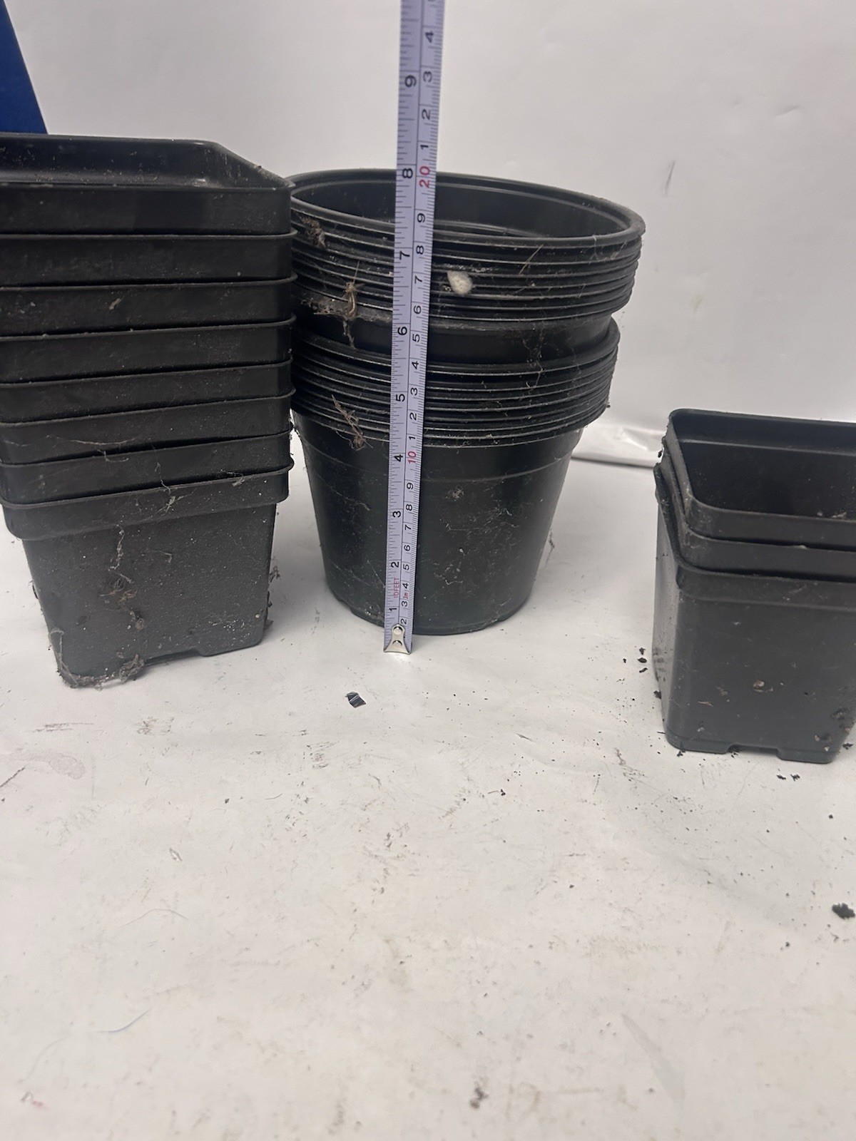 lot of plastic various size/shape potting plants