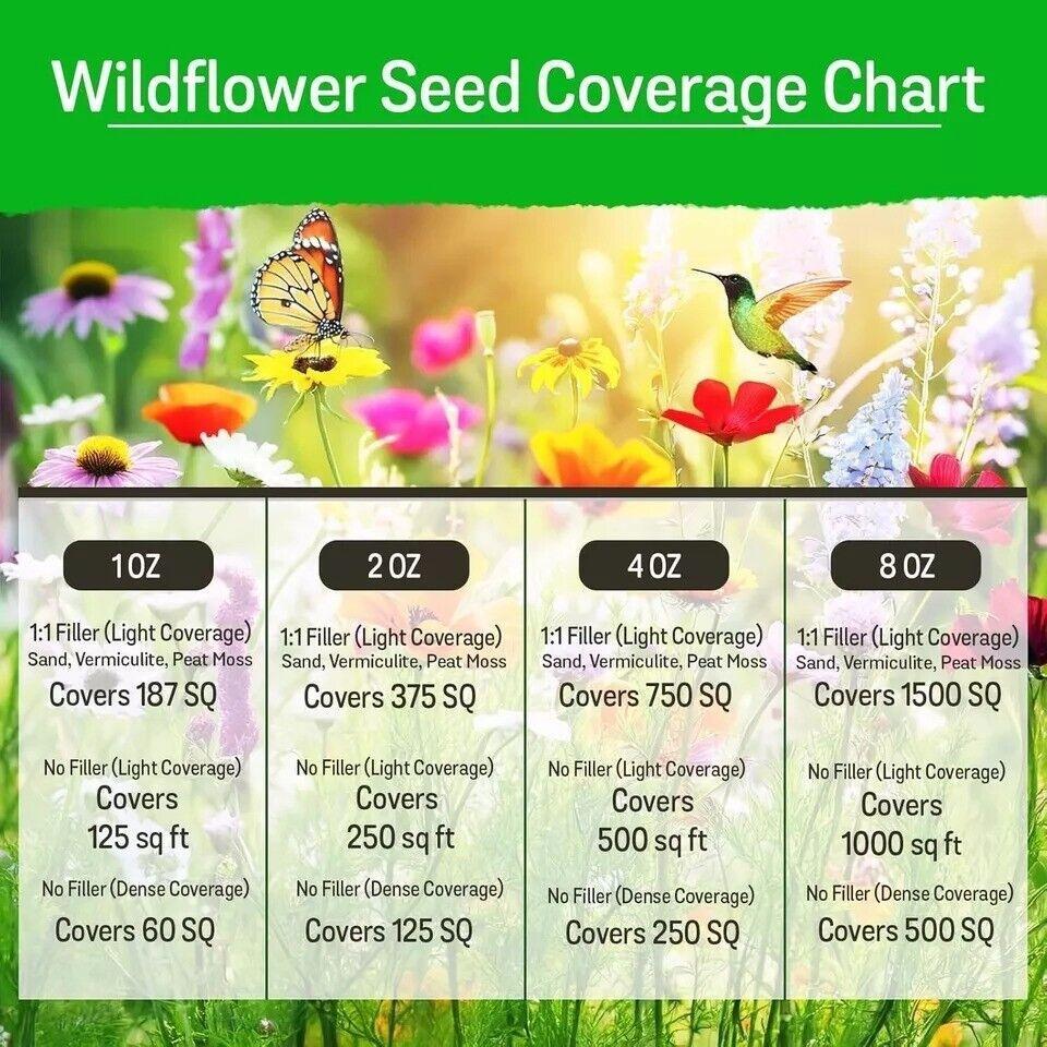 85,000 Wildflower Seeds, 35 Varietiey Wild Flowers Bulk Flower Seeds, Mix of An,