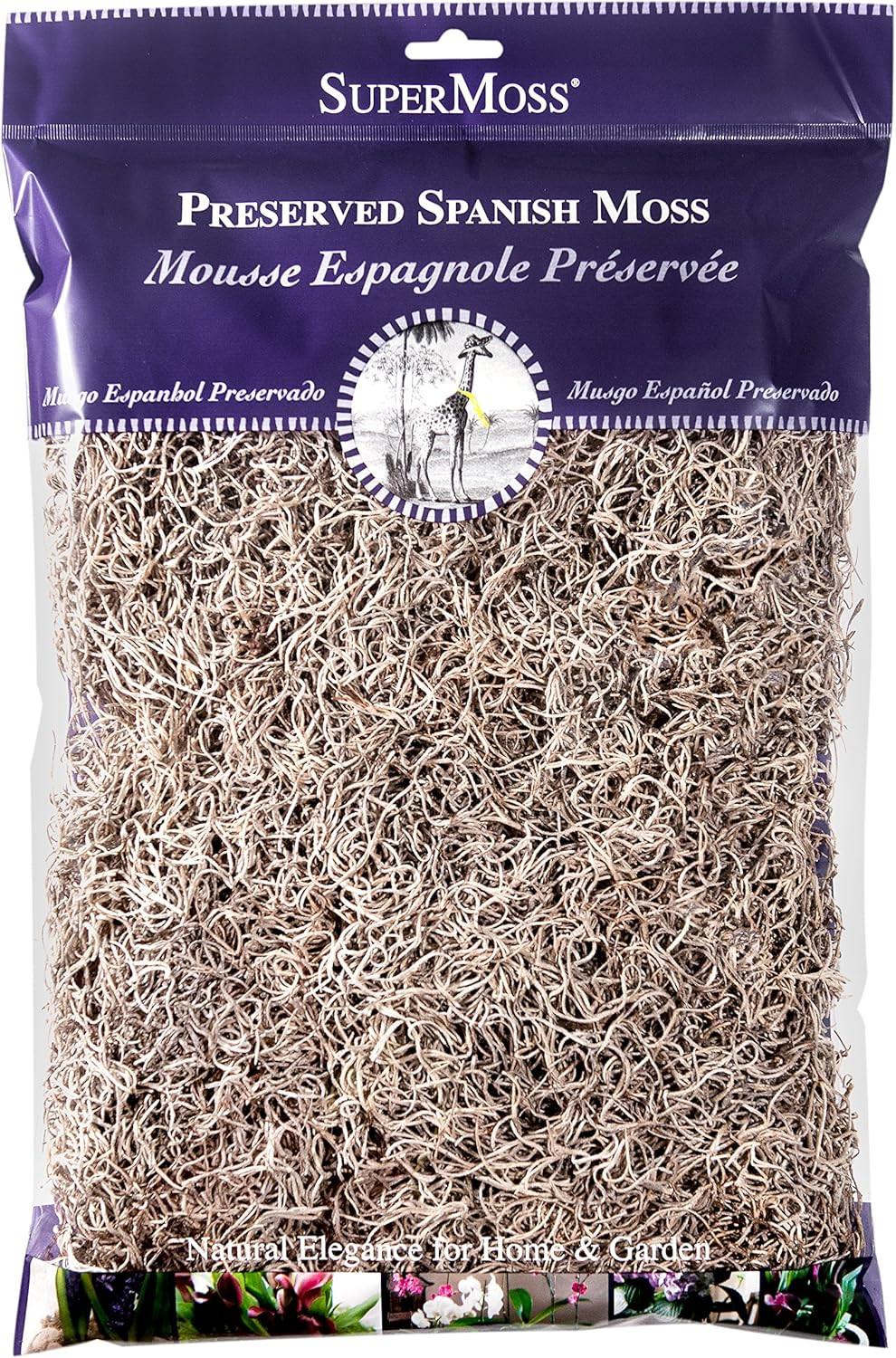 (26914) Spanish Moss Preserved, Natural, 8Oz (200 Cubic Inch)