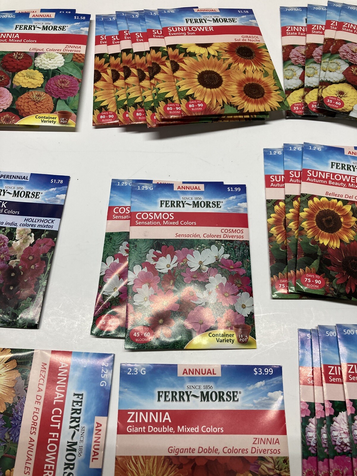 50 Ferry Morse Flowers Seed Packs Perennial Annual Free Shipping