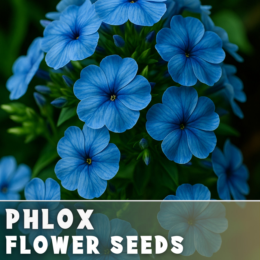 Phlox Seeds – 125 Seeds – Steel Blue – Garden Bloom Annual Flower Seeds