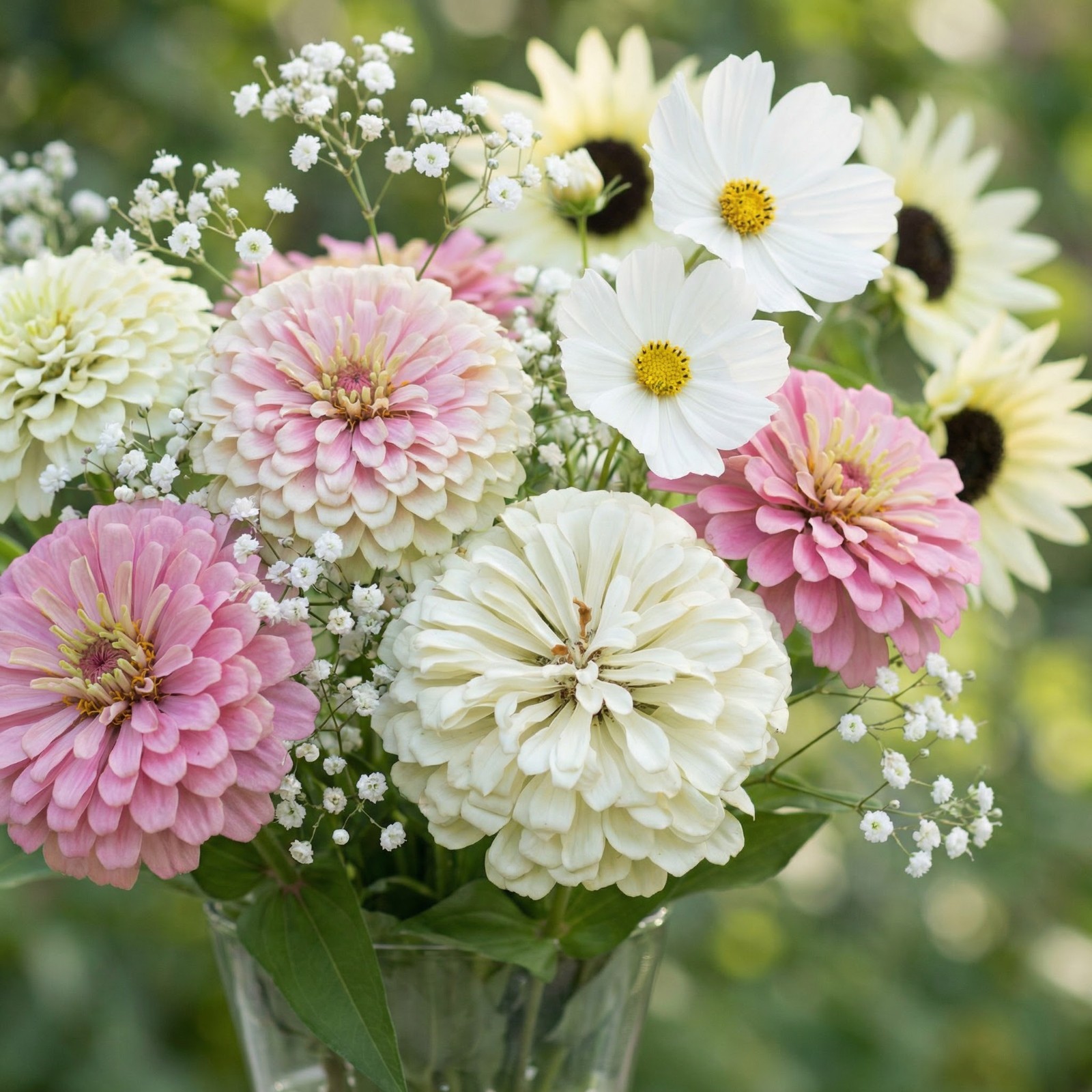 Cottage Garden Series SIMPLY ROMANTIC Flower Mix White Pink Bouquet 500 Seeds