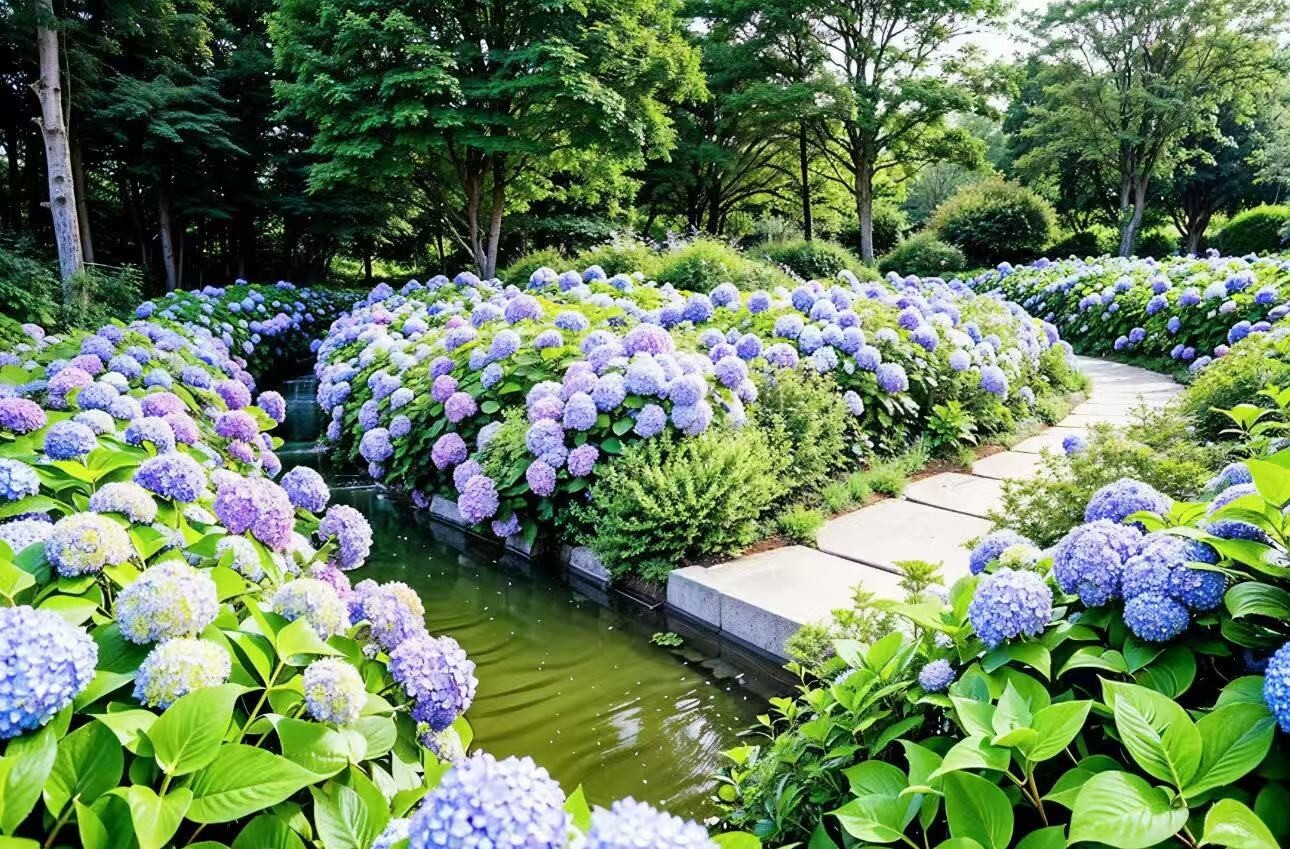 30 Mixed Blue Hydrangea Seeds Giant Snowball Fast Growing Flower