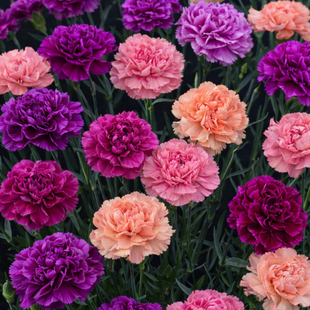 100 Carnation Seeds Dianthus Flowers Seed Flower Perennial “Picotte Mix”