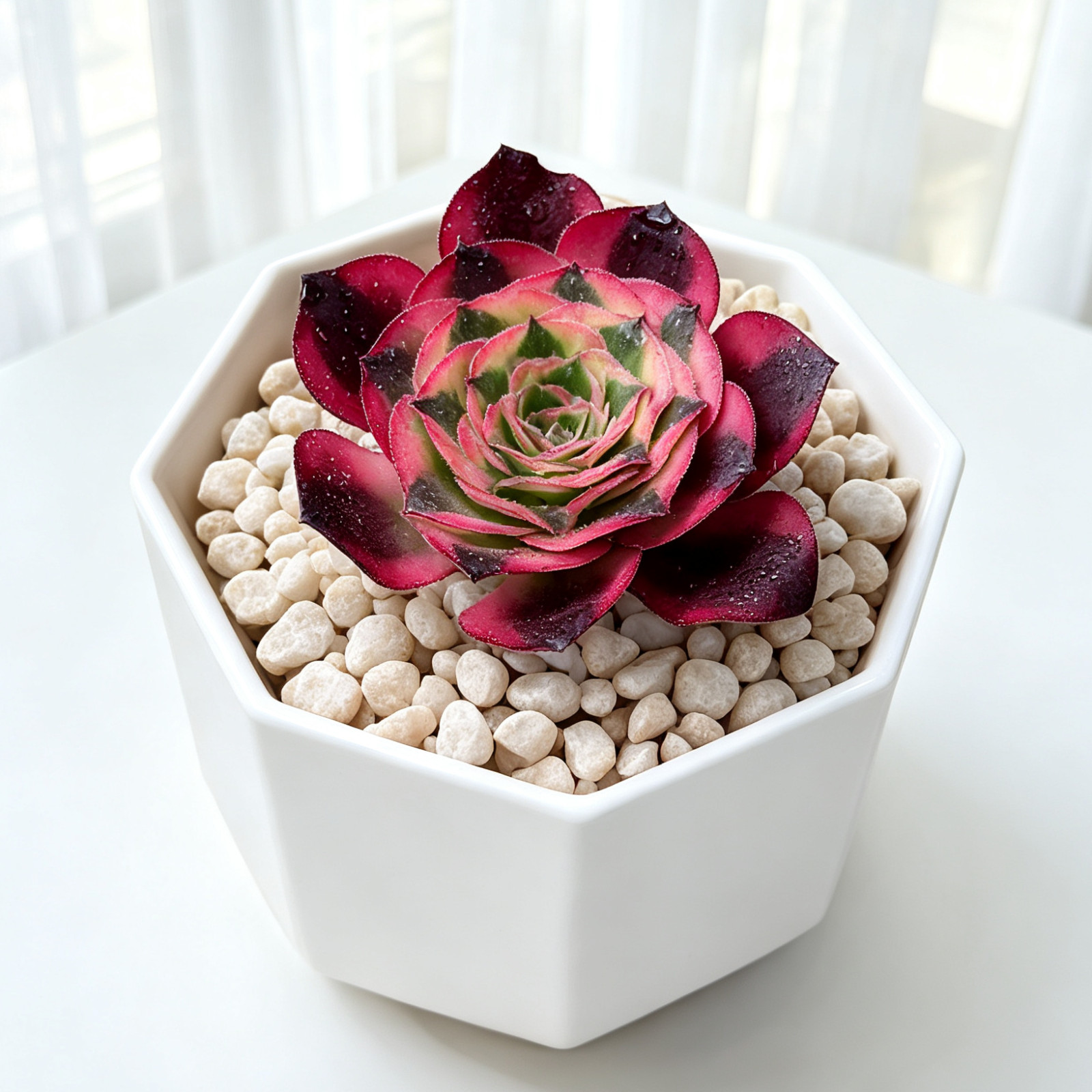 Rare Aeonium ‘RUYI’ Variegata Live Succulent | Variegated Aeonium Plant 4IN|Gift