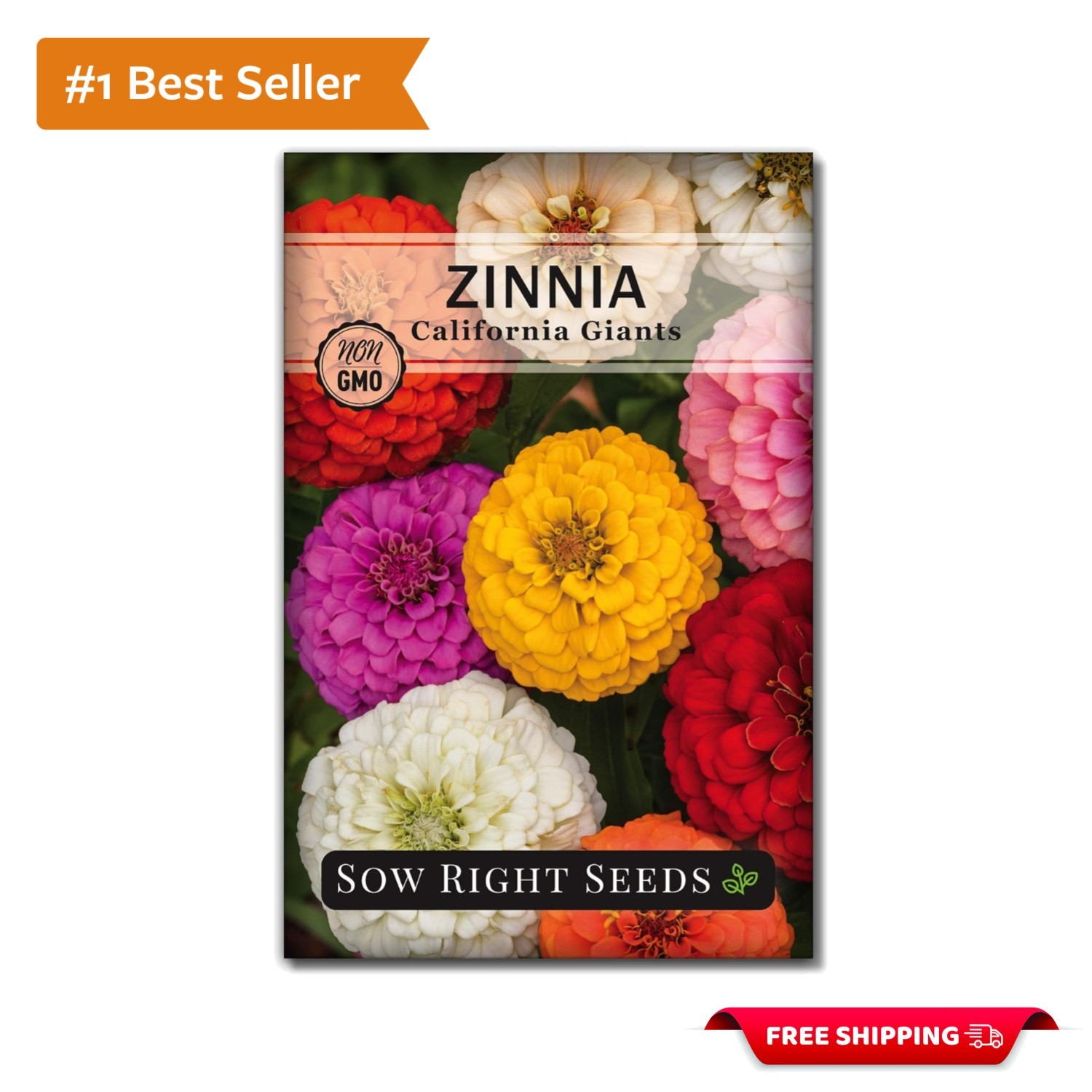 Pollinator-Friendly California Zinnia Seeds – Mixed Colors for Beautiful Blooms