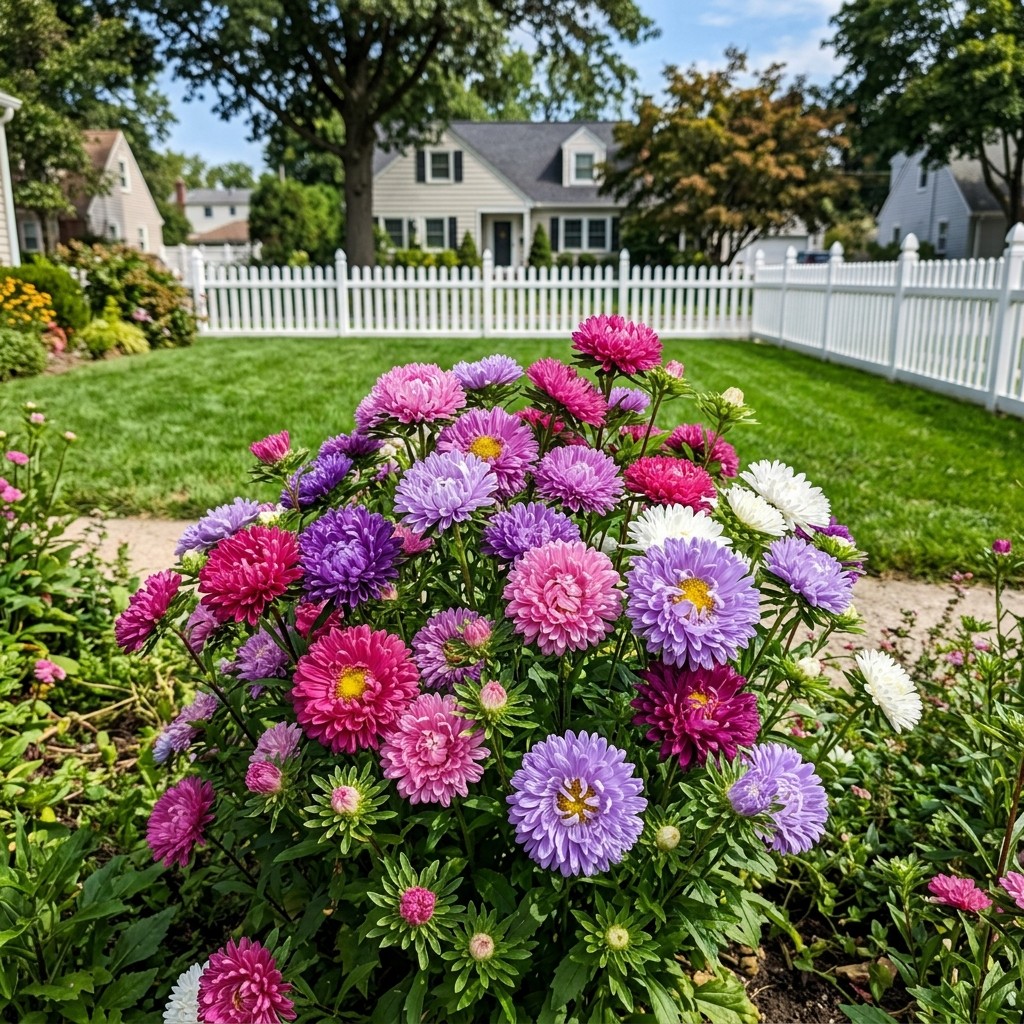 50 Count Peony Aster Seeds – Long Lasting Patio Blooms, Easy to Grow, Cut