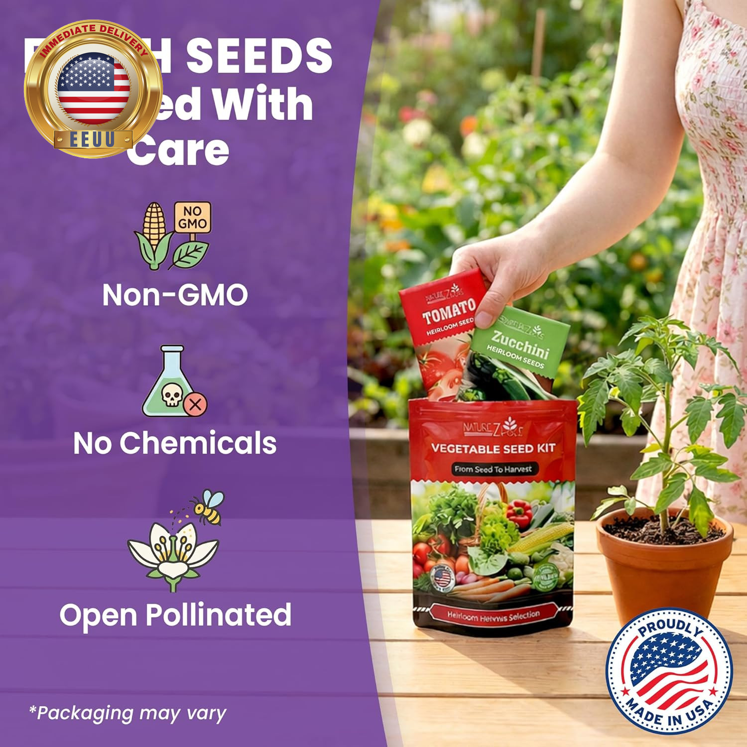 11 Heirloom Seeds for Planting Vegetables and Fruits, 4800 Survival Seed Vault a