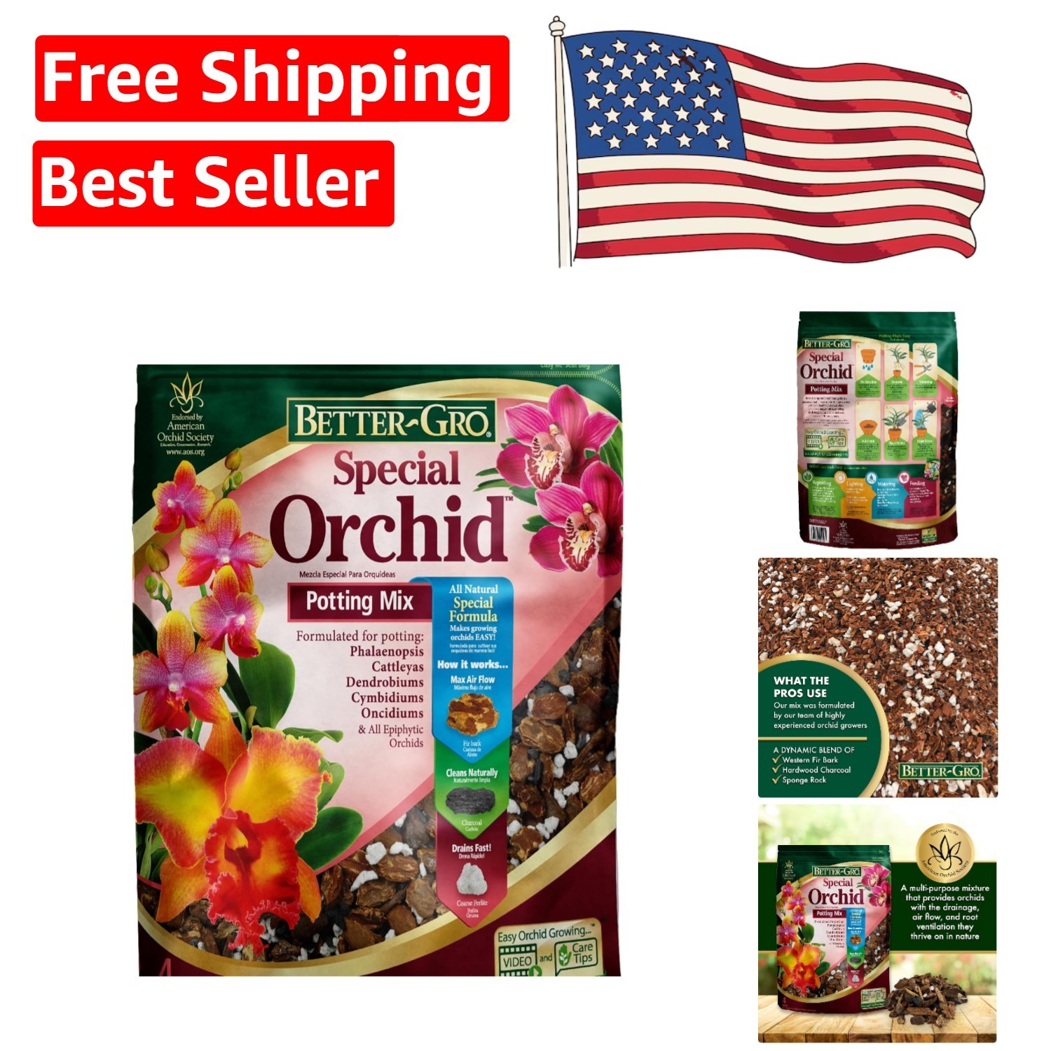 Orchid Bark Potting Mix – 4 Quarts for Thriving Phalaenopsis & More