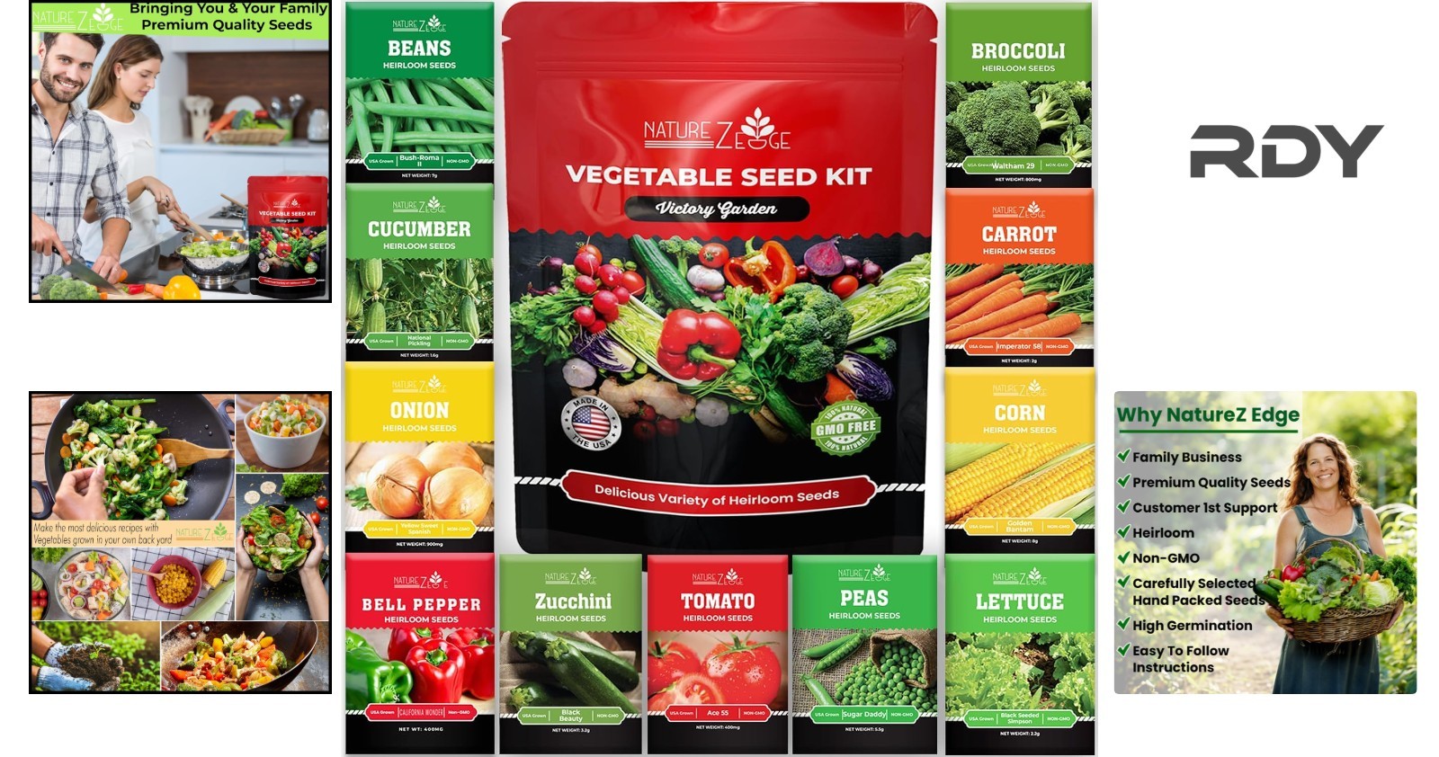 Diverse Heirloom Vegetable Seeds Kit – 4800 Count for Home and Survival Gardens