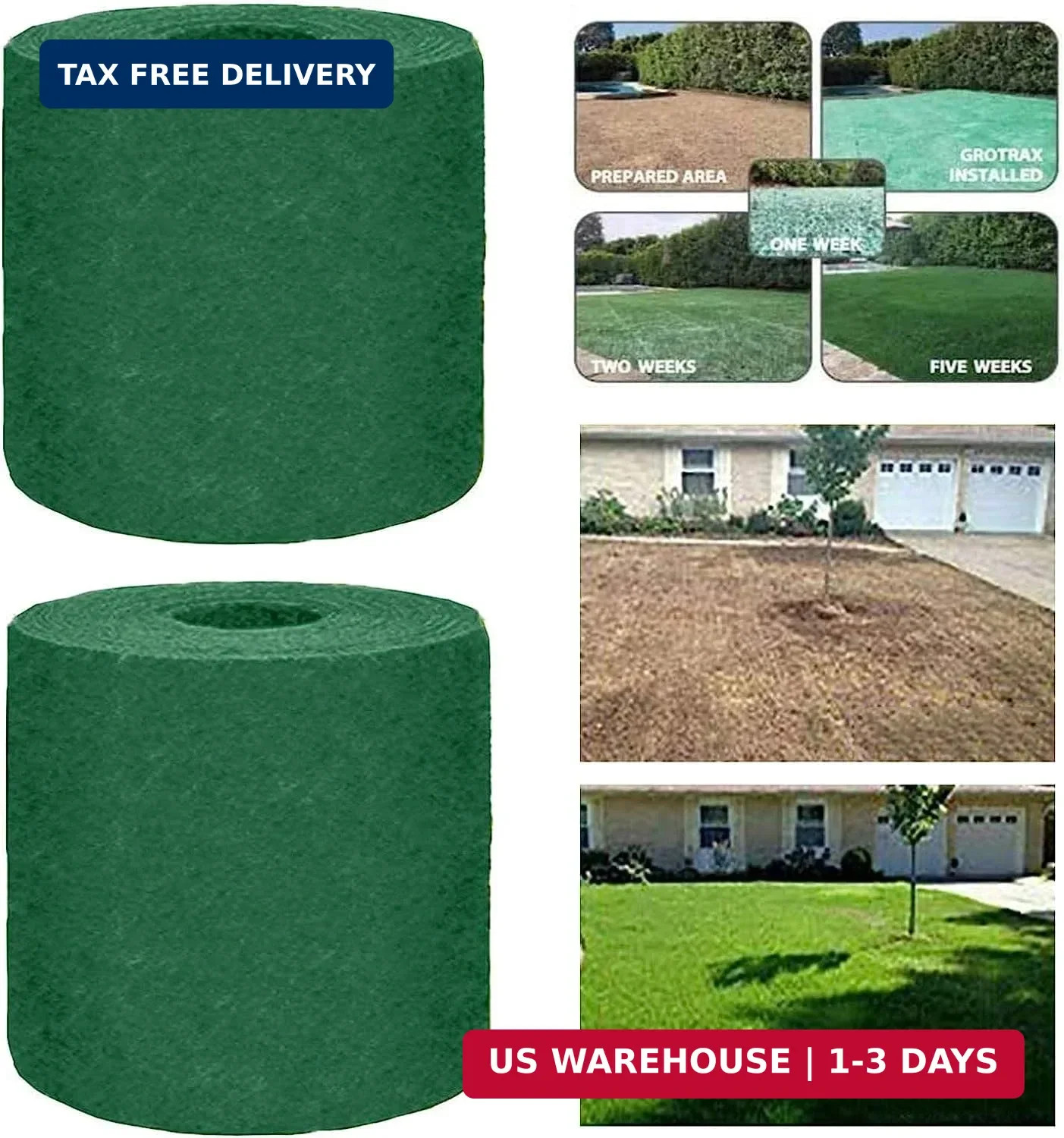 Grass Seed Mat Roll, Biodegradable Lawn Seed Mat,Backyard Plant Growing Grass Se