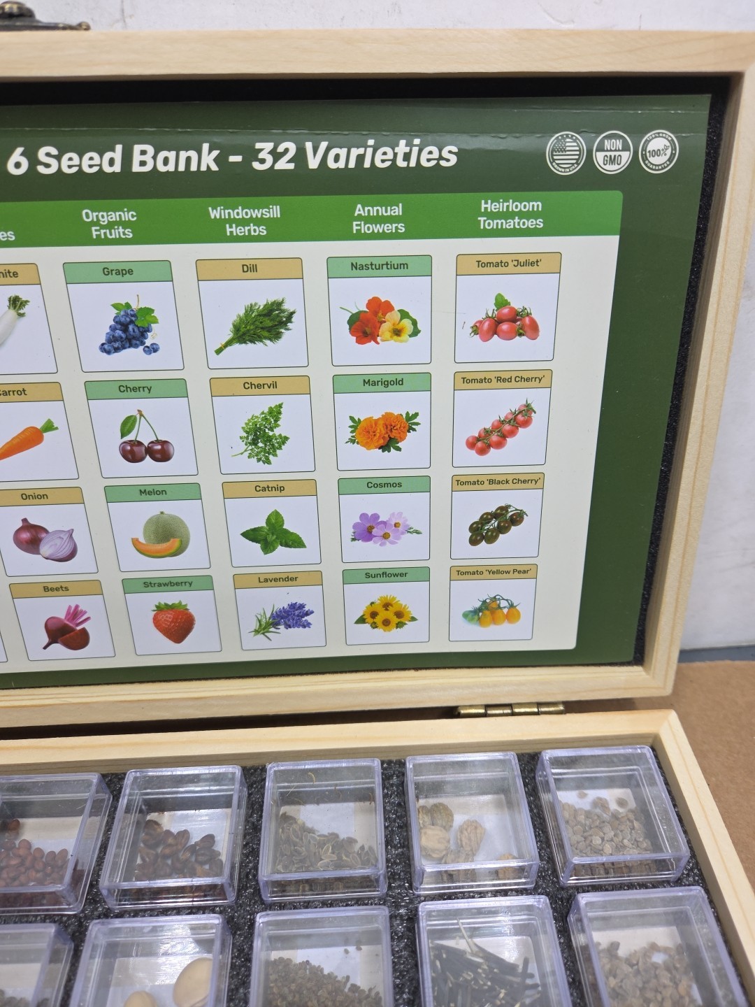 Lush & Dew Year-round USDA Zone 6 Seed Bank 32 Varieties