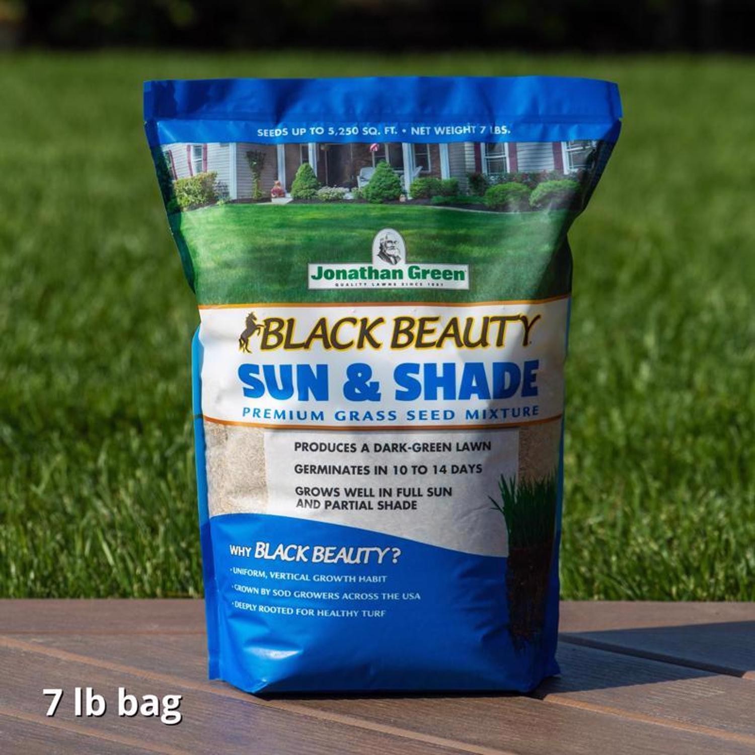 Jonathan Green 12005 Black Beauty Sun and Shade Grass Seed Mixture 7 lbs.
