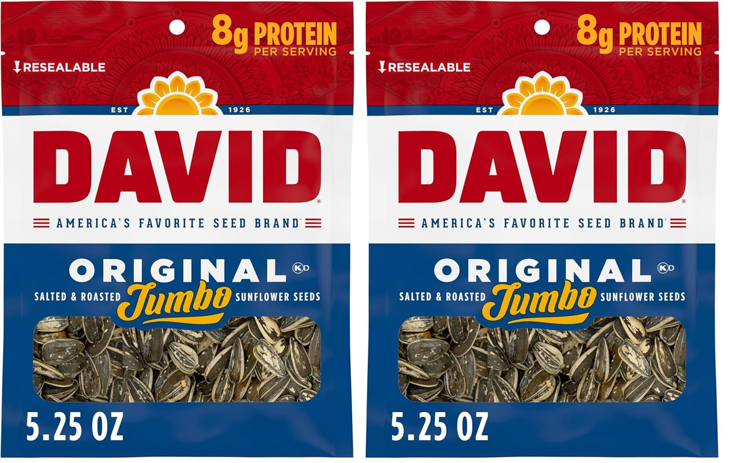 SEEDS Roasted and Salted Original Jumbo Sunflower Seeds, Keto Friendly, 5.25 Oz,