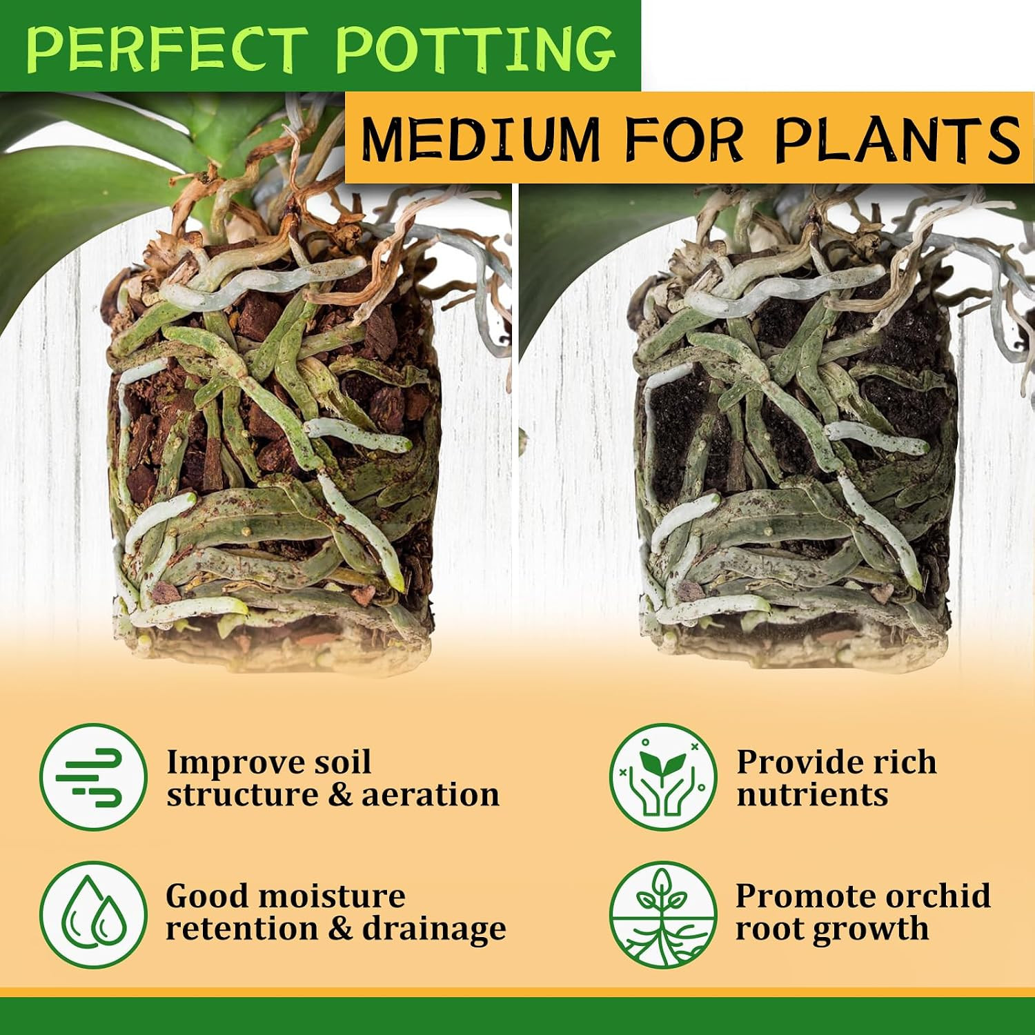 4 Quarts Organic Orchid Potting Bark- All Natural Orchid Bark Potting