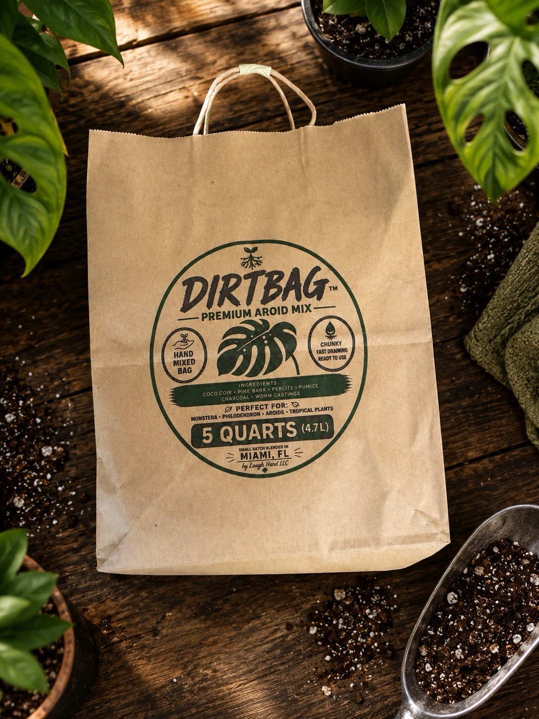 DIRTBAG 5 Quart Premium Aroid Mix | Hand Mixed Chunky Tropical Plant Soil