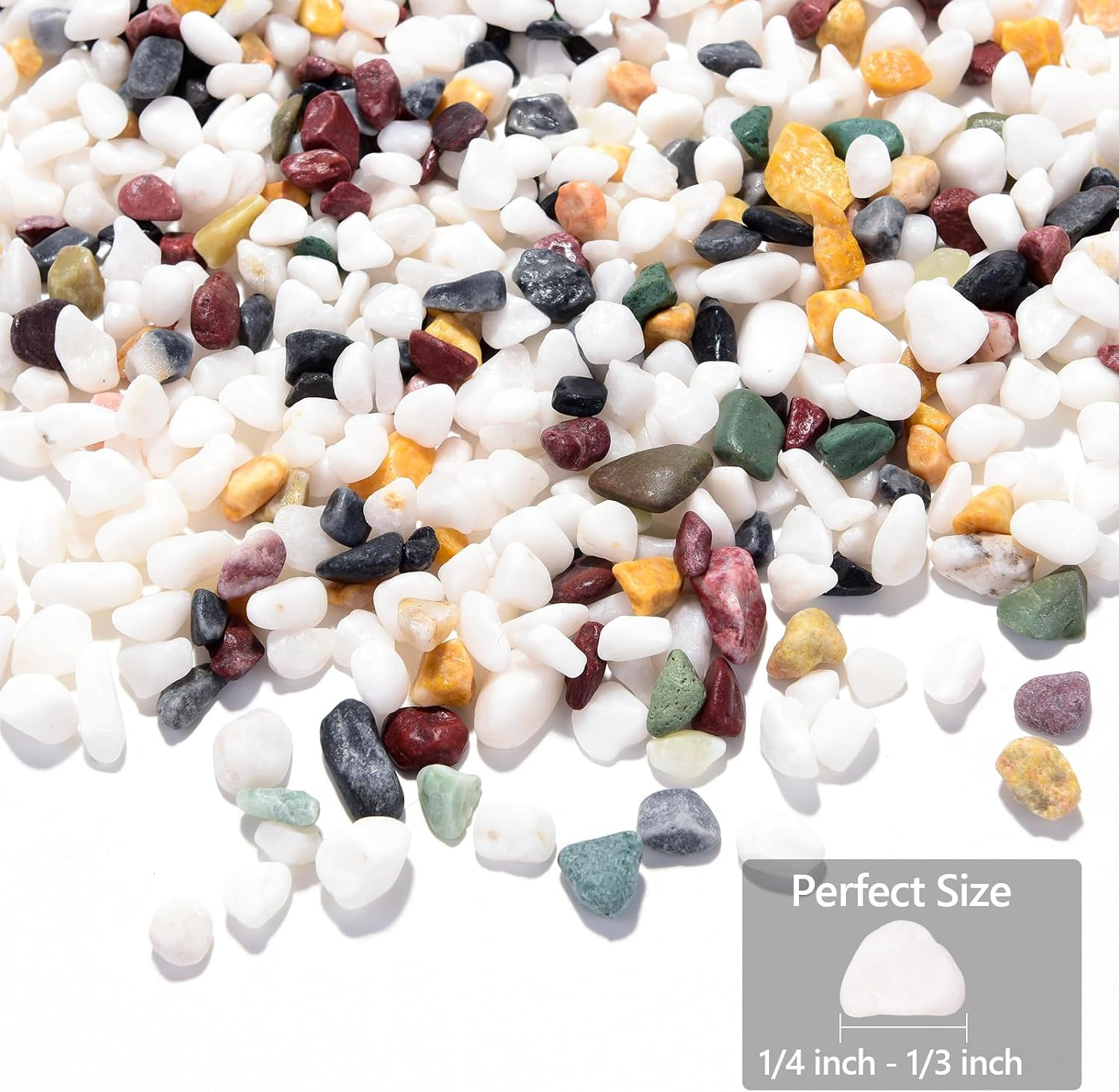 2LB Succulent Cactus Gravel Pebbles 1/4″-1/3″ Decorative River Rocks 5 Colors