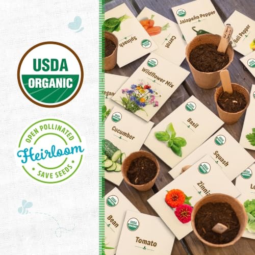 100% Heirloom Rescued Seeds, Variety Pack, 30ct of Heirloom Variety 30pk