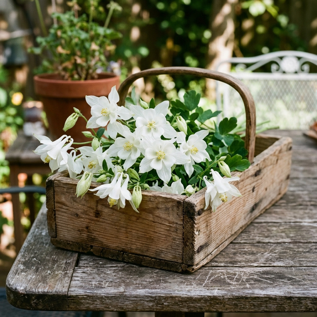 350 White Columbine Seeds for Planting – Premium Heirloom White Columbine Flower