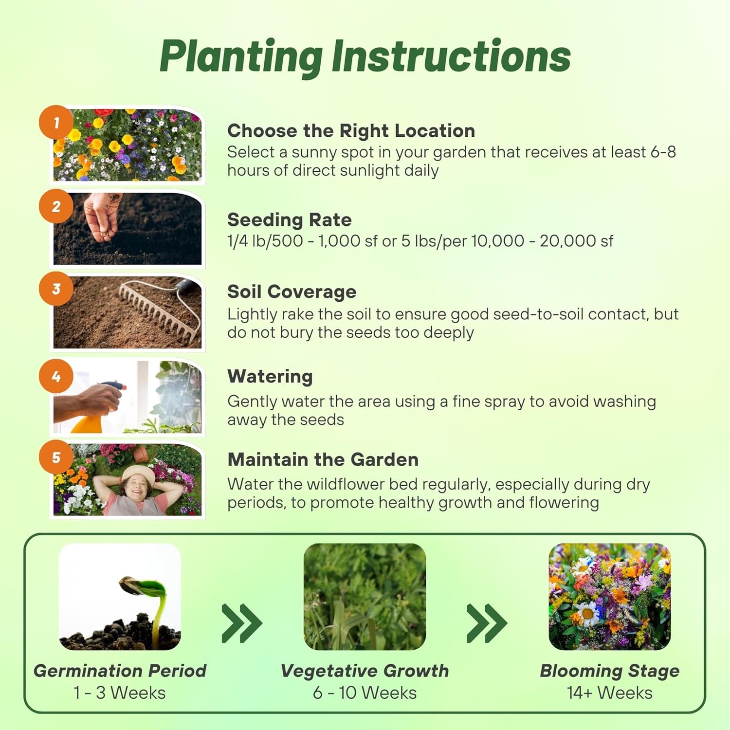5 LBS Deer Resistant Wild Flower Seed Mix – available in bulk
