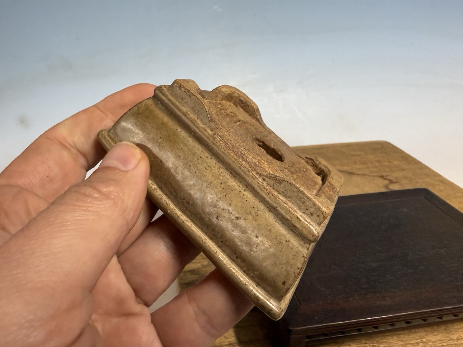 Japanese Unknown Maker Shohin Sized Bonsai Tree Pot 3 1/2” Circa 1989