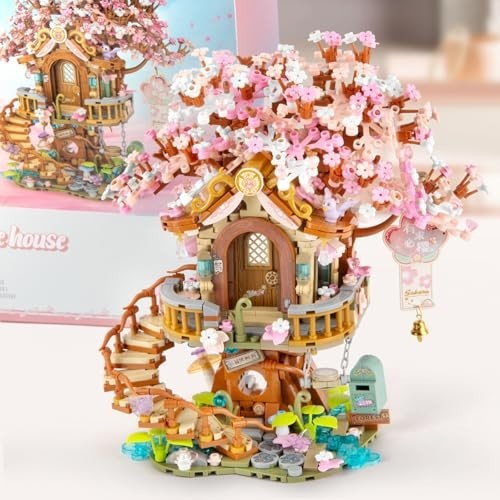 Cherry Blossom Bonsai Tree Building Set, 1149 PCS Mini Bricks Model Kit for Teen