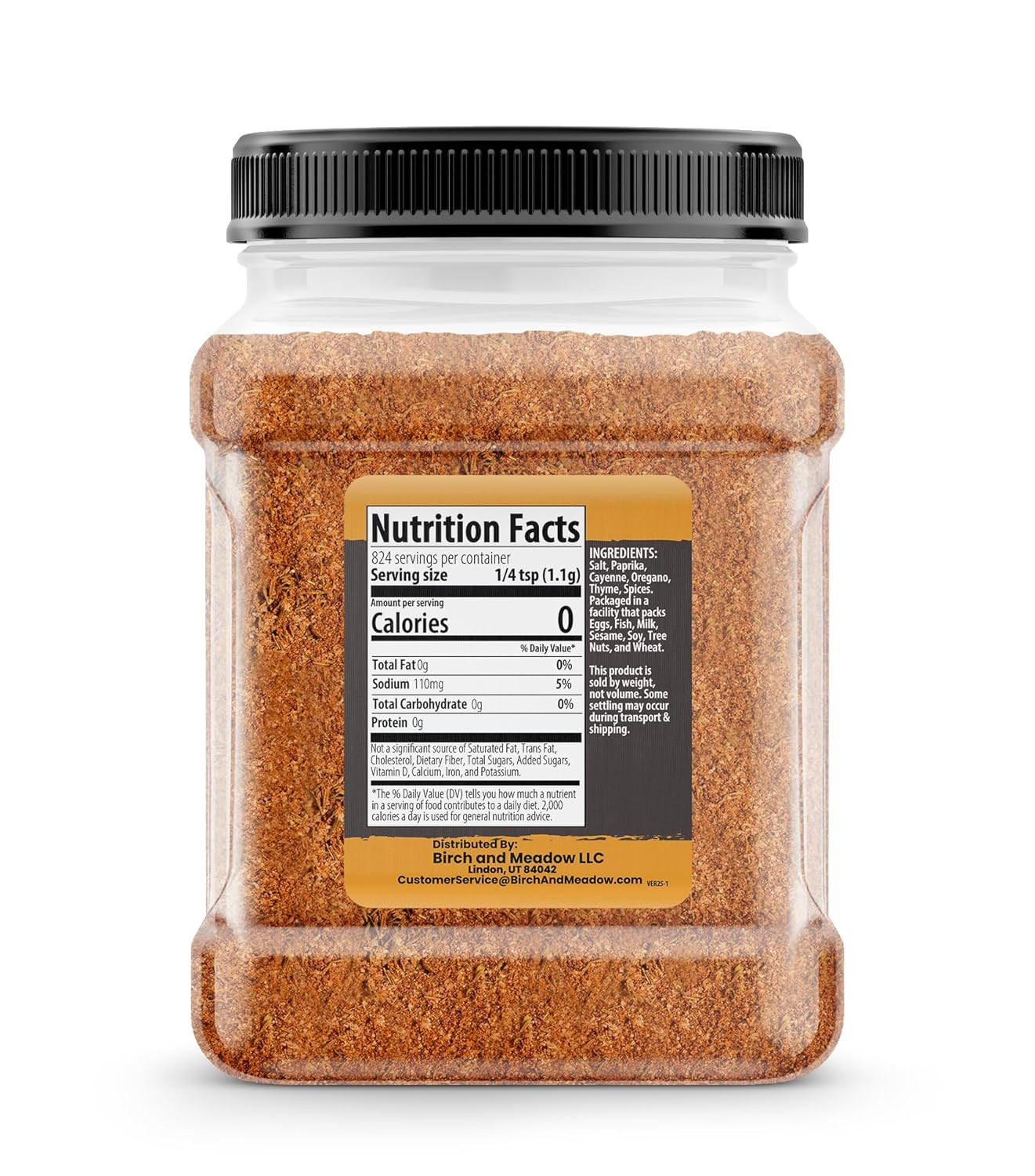 Birch & Meadow Cajun Seasoning, 2 Lb, Bulk Size, Delicious Spice Blend