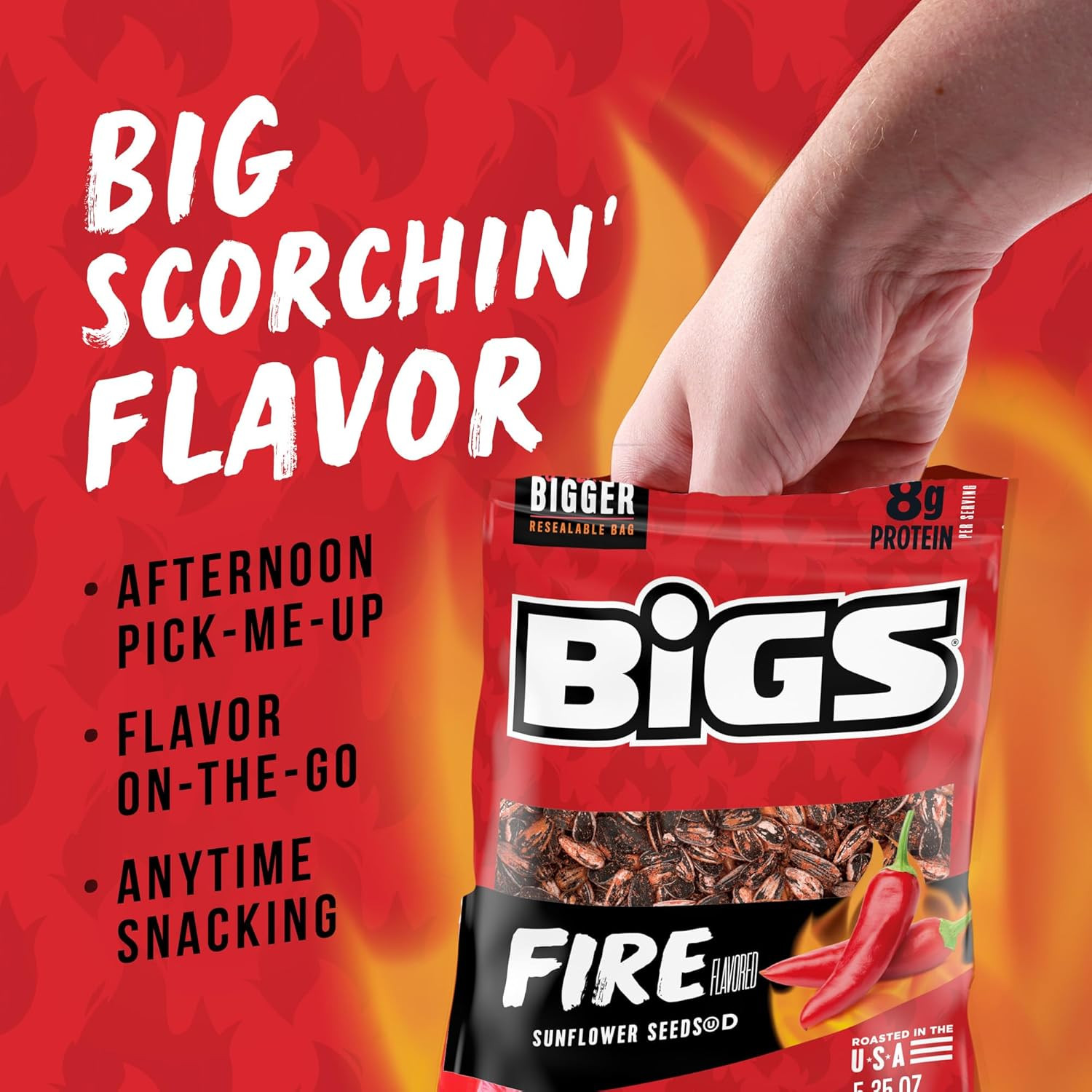 Sunflower Seeds, Fire Flavor, 5.35 Oz.
