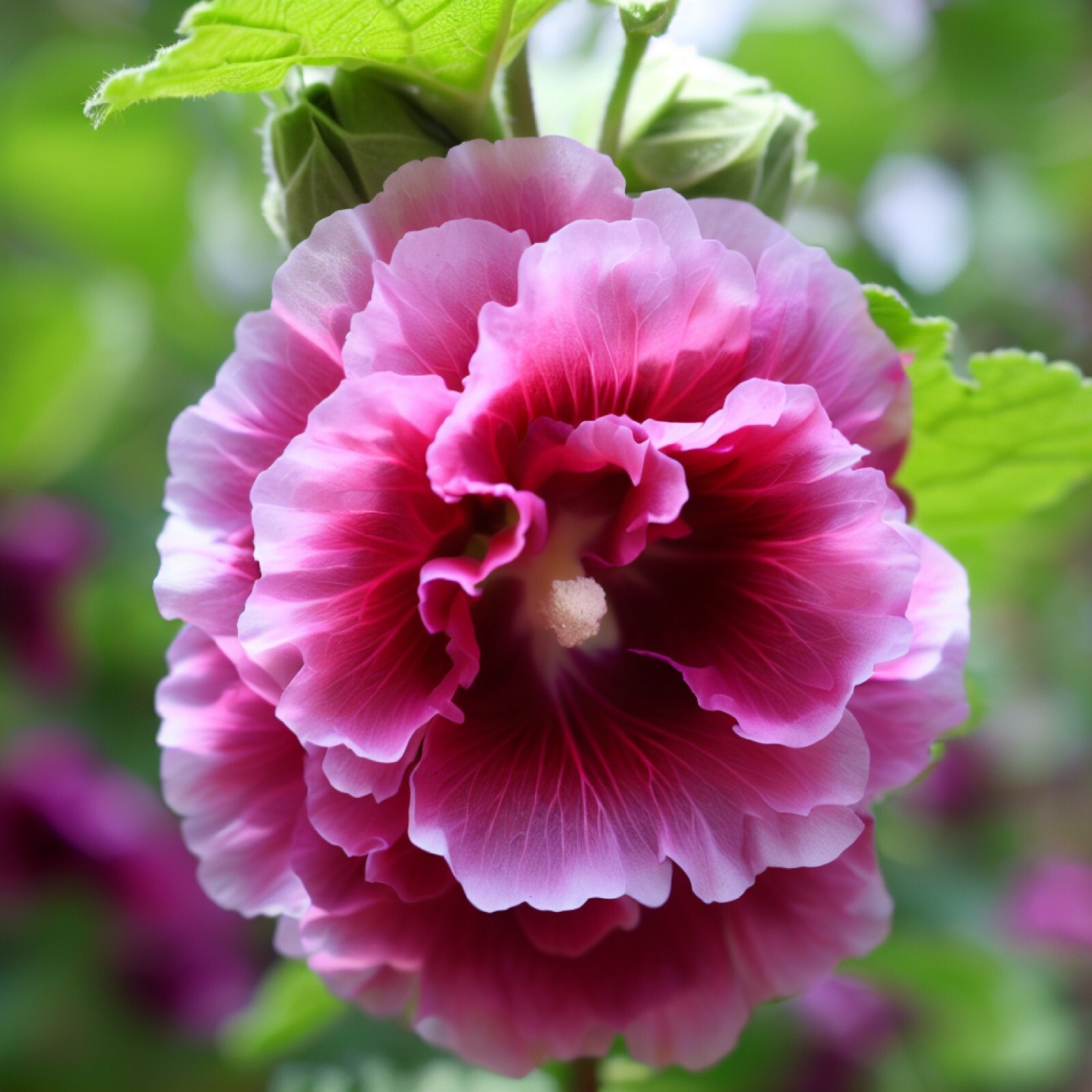 25 DBL Blackberry Hollyhock Seeds Perennial Flower Seed Flowers US SELLER