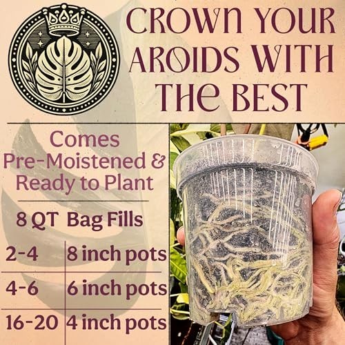Organic Potting Mix for Aroids & Tropical Plants – Well Draining, Chunky Soil, 8