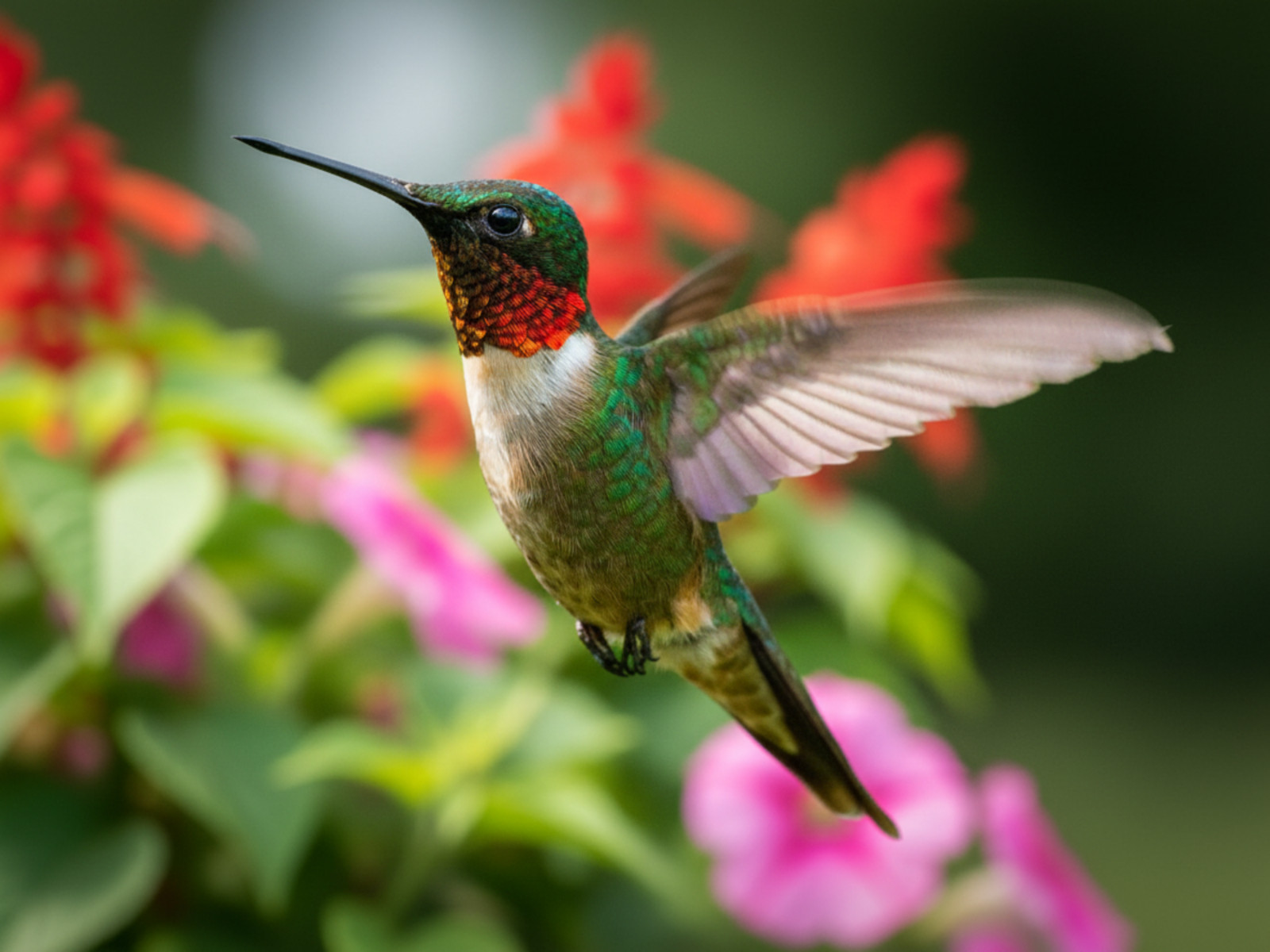 Hummingbird Wildflower Seed Mix, Nectar Flowers w/ Perennials, Heirloom Non-GMO