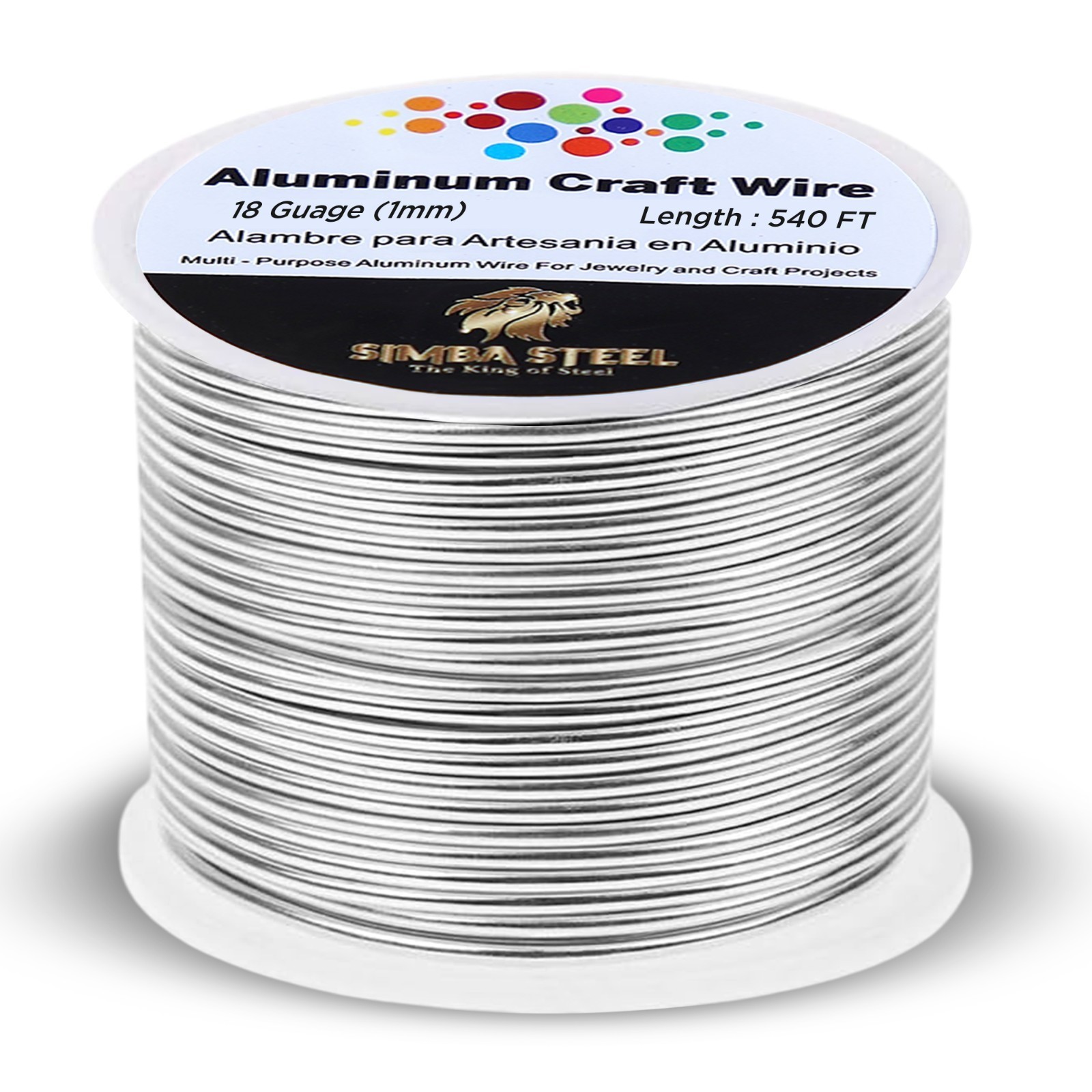 Aluminum Round Wire 18 Ga 1.0mm x 540 FT Soft Bright Craft Wire Jewelry DIY Use