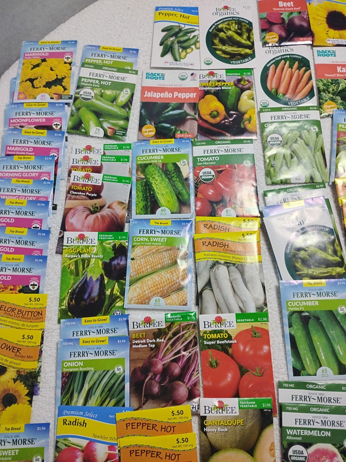 Lot Of 100 Mixed Variety Pack Vegetable+Fruit +Flower Seeds Garden 12/26 Fast Sh