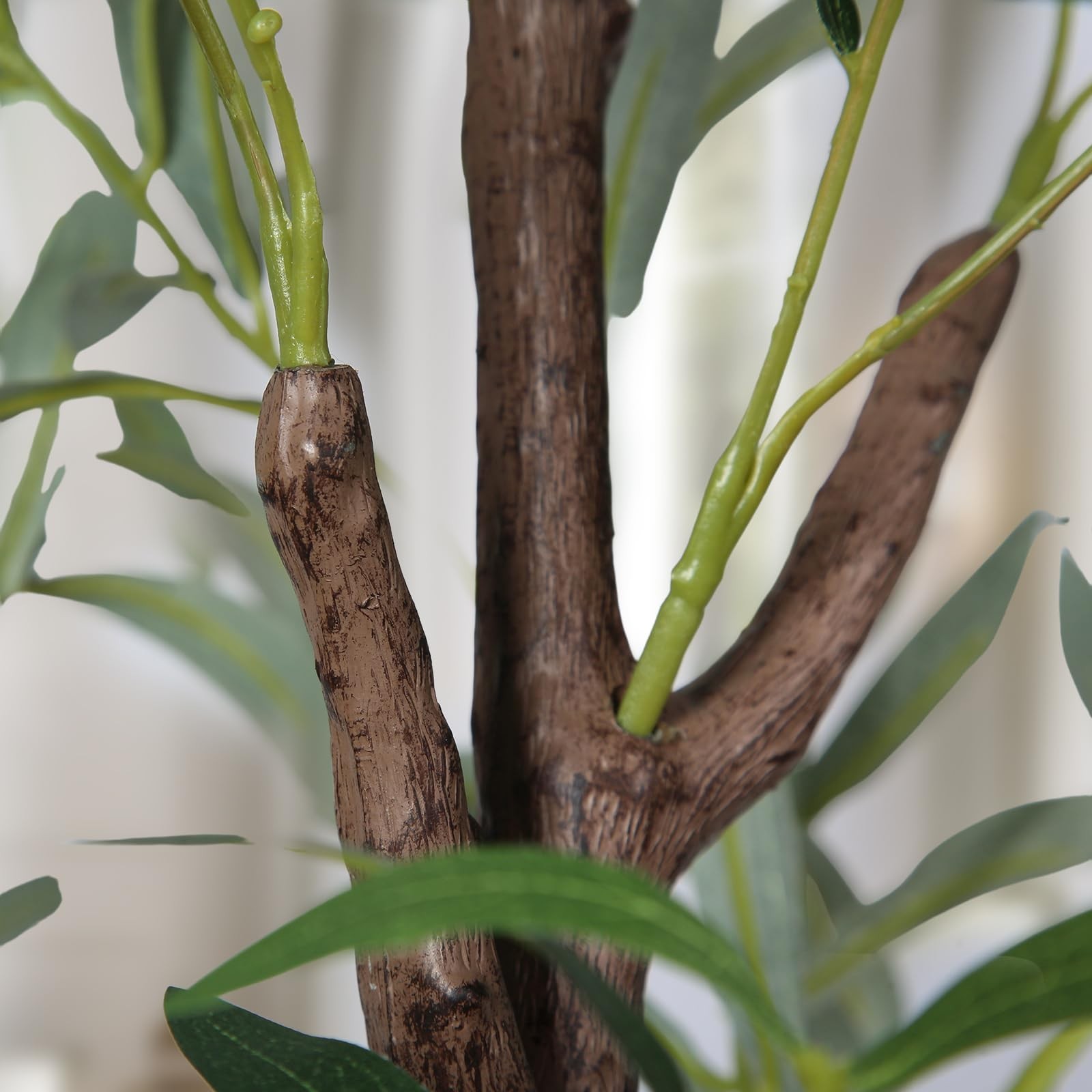 Fake Olive Tree, 5FT 2Pack Tall Plants Olive Trees 60in Silk Plant with Trunk…