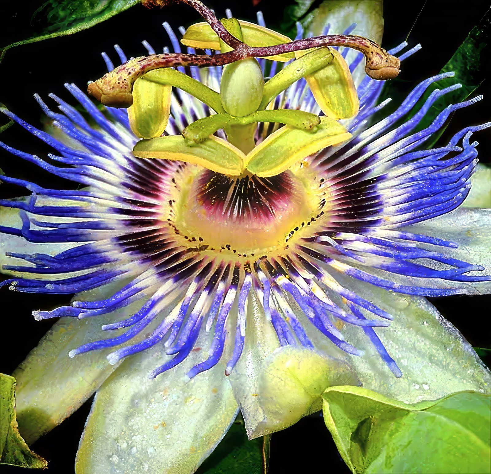 BLUE PASSION FLOWER SEEDS Climber Vine Fruit Plant Hummingbirds & Butterflies!